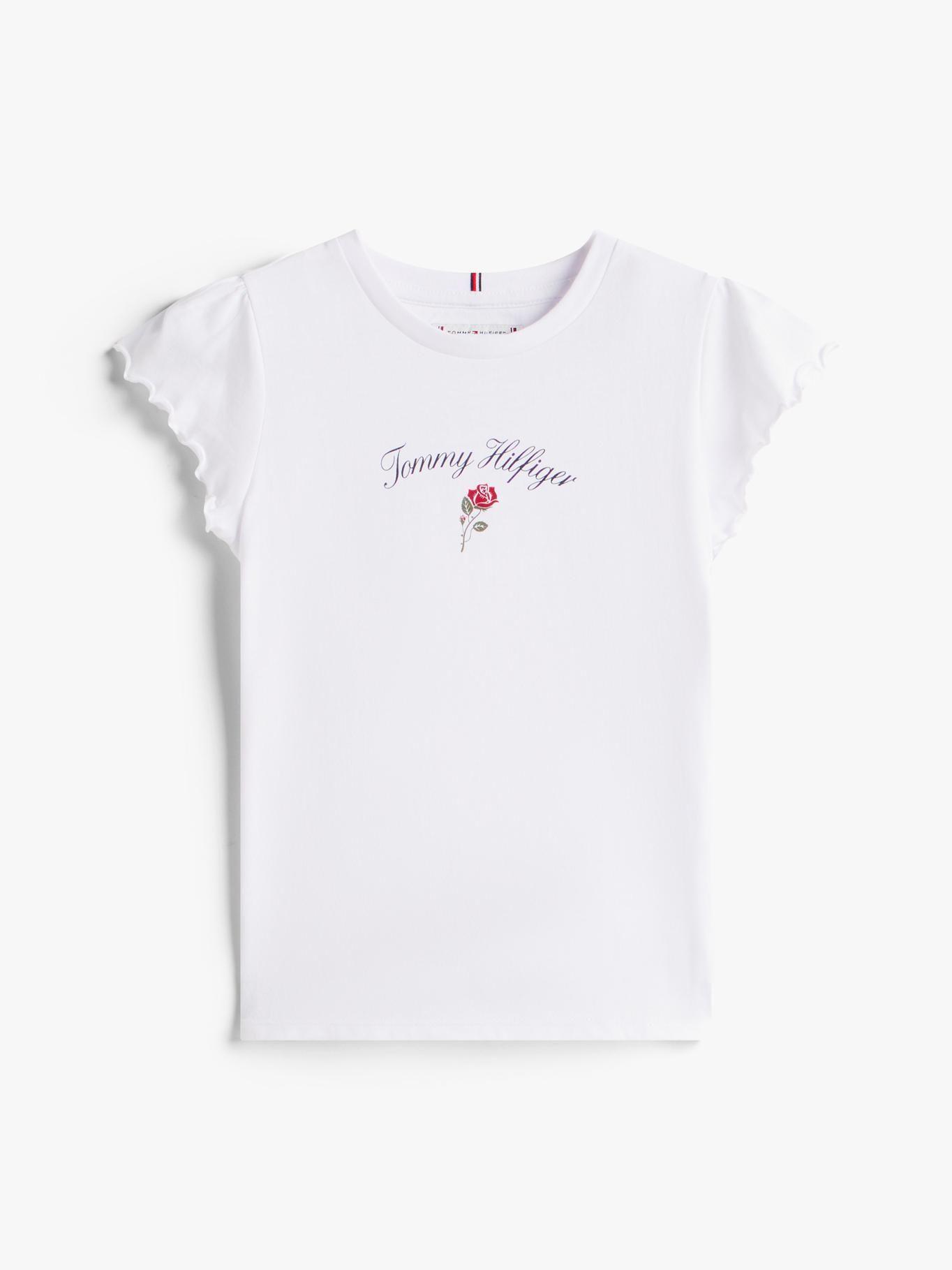 Polera Con Logo Script Gráfico Blanco Tommy Hilfiger-4