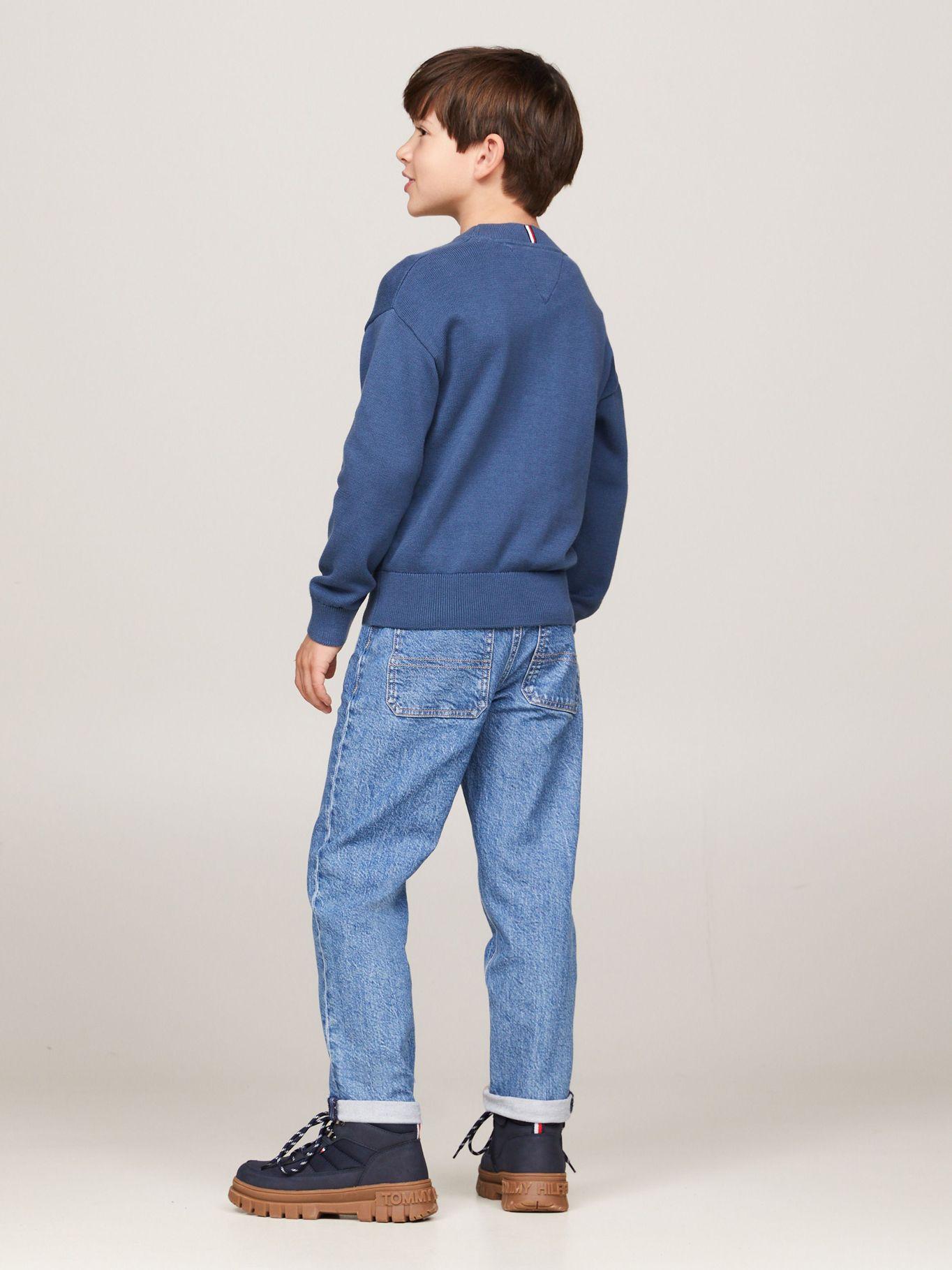 Sweater Con Logo Bordado Essential Azul Tommy Hilfiger-2