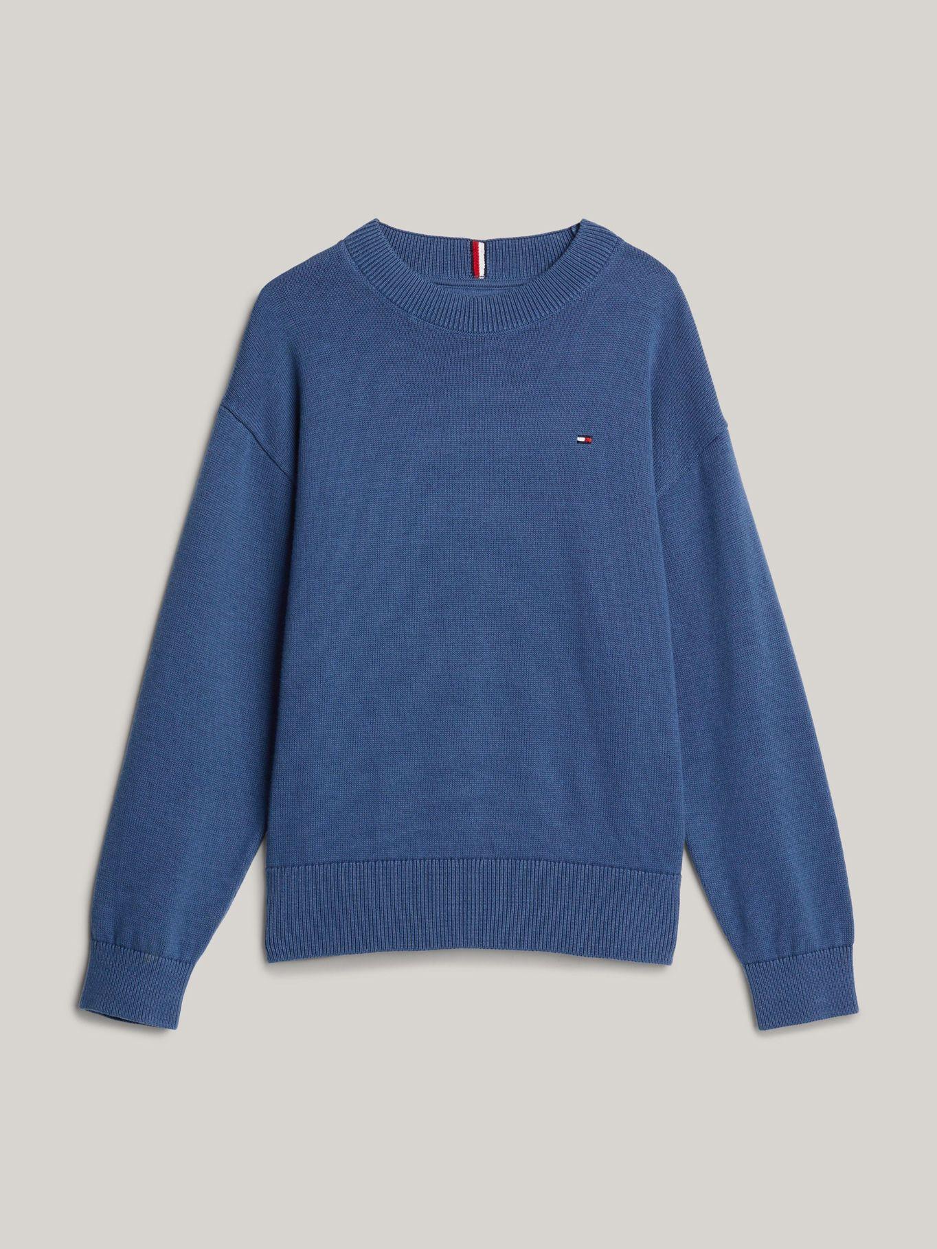 Sweater Con Logo Bordado Essential Azul Tommy Hilfiger-4