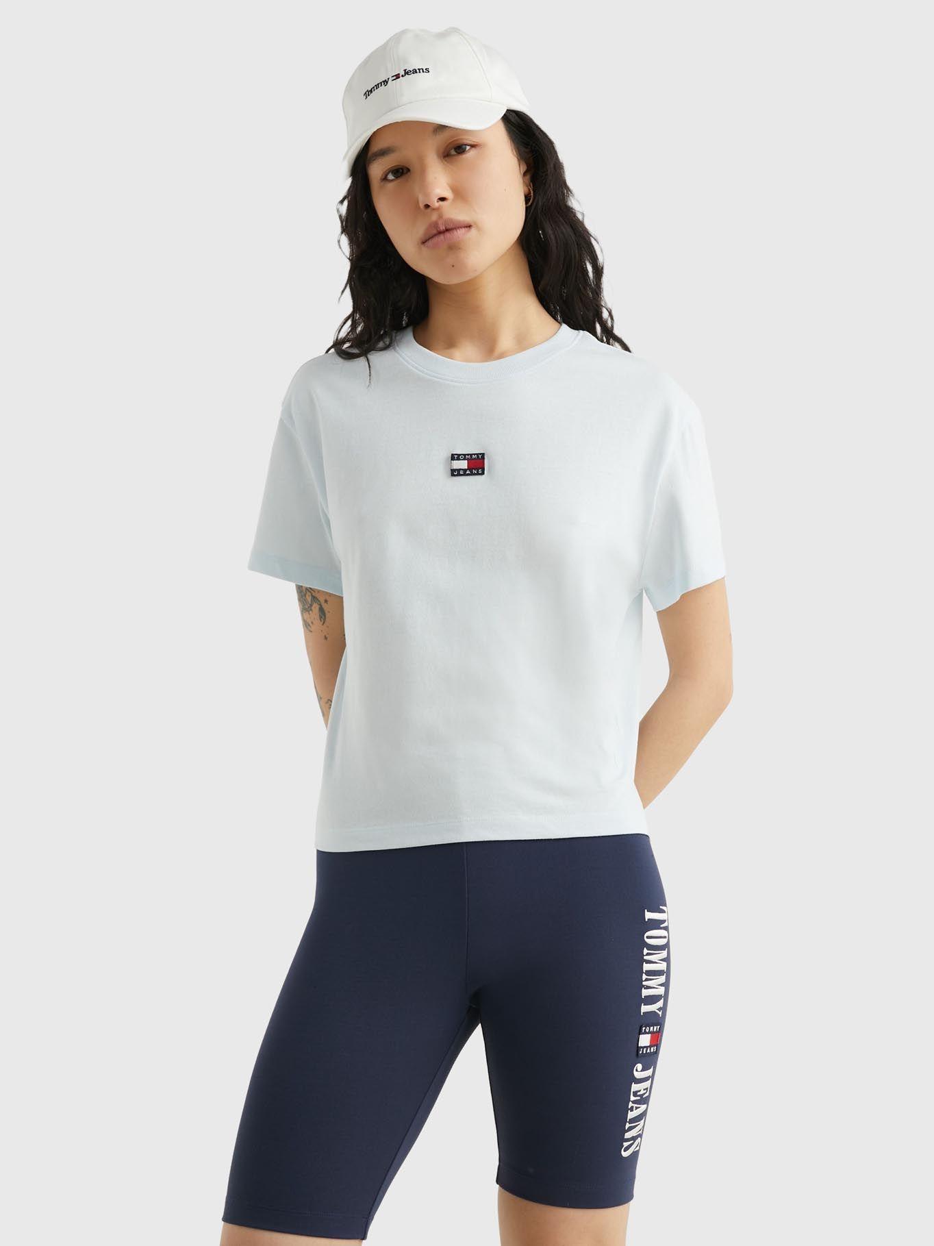 Polera Classic Con Parche Celeste Tommy Jeans-0