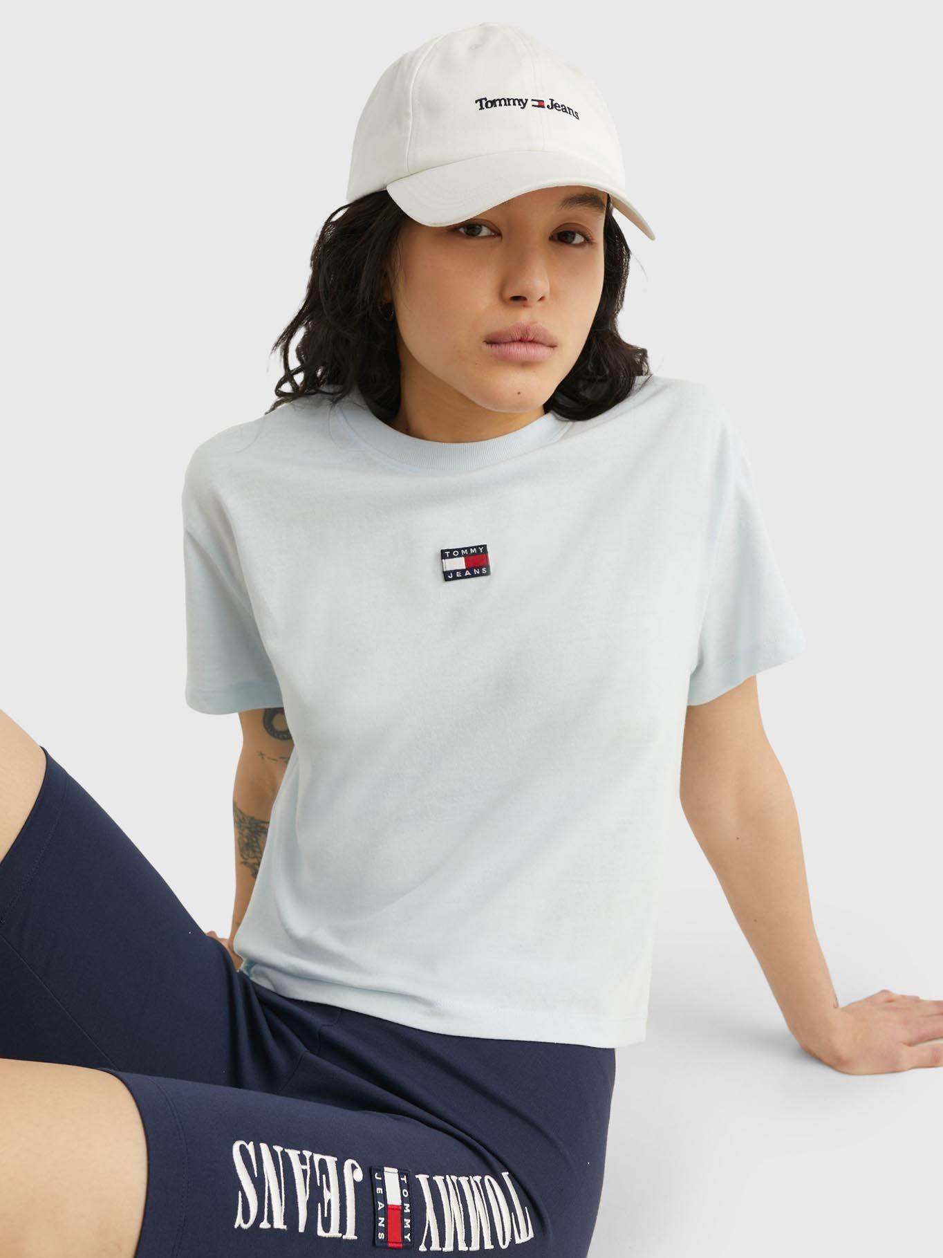 Polera Classic Con Parche Celeste Tommy Jeans-3