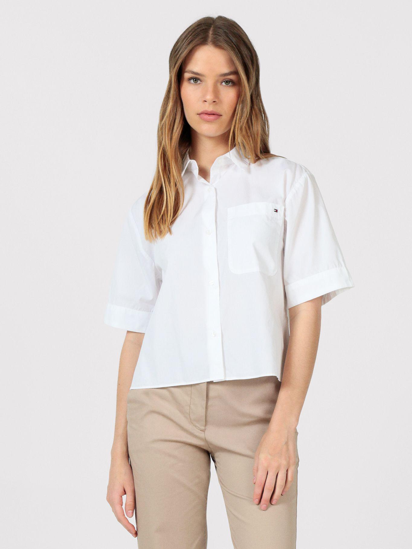 Camisa Poplin Con Bolsillo Blanco Tommy Hilfiger-0