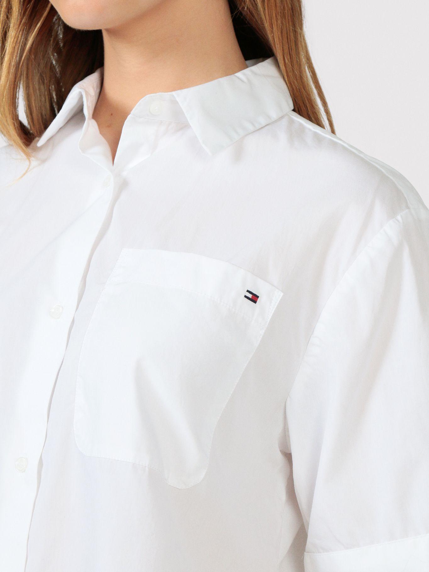 Camisa Poplin Con Bolsillo Blanco Tommy Hilfiger-4