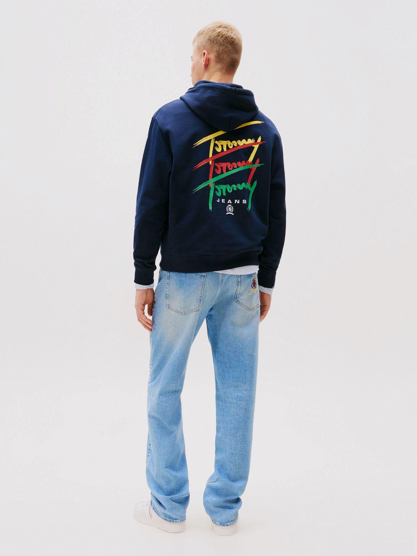 Polerón Hoodie Signature Logo Azul Tommy Jeans-2