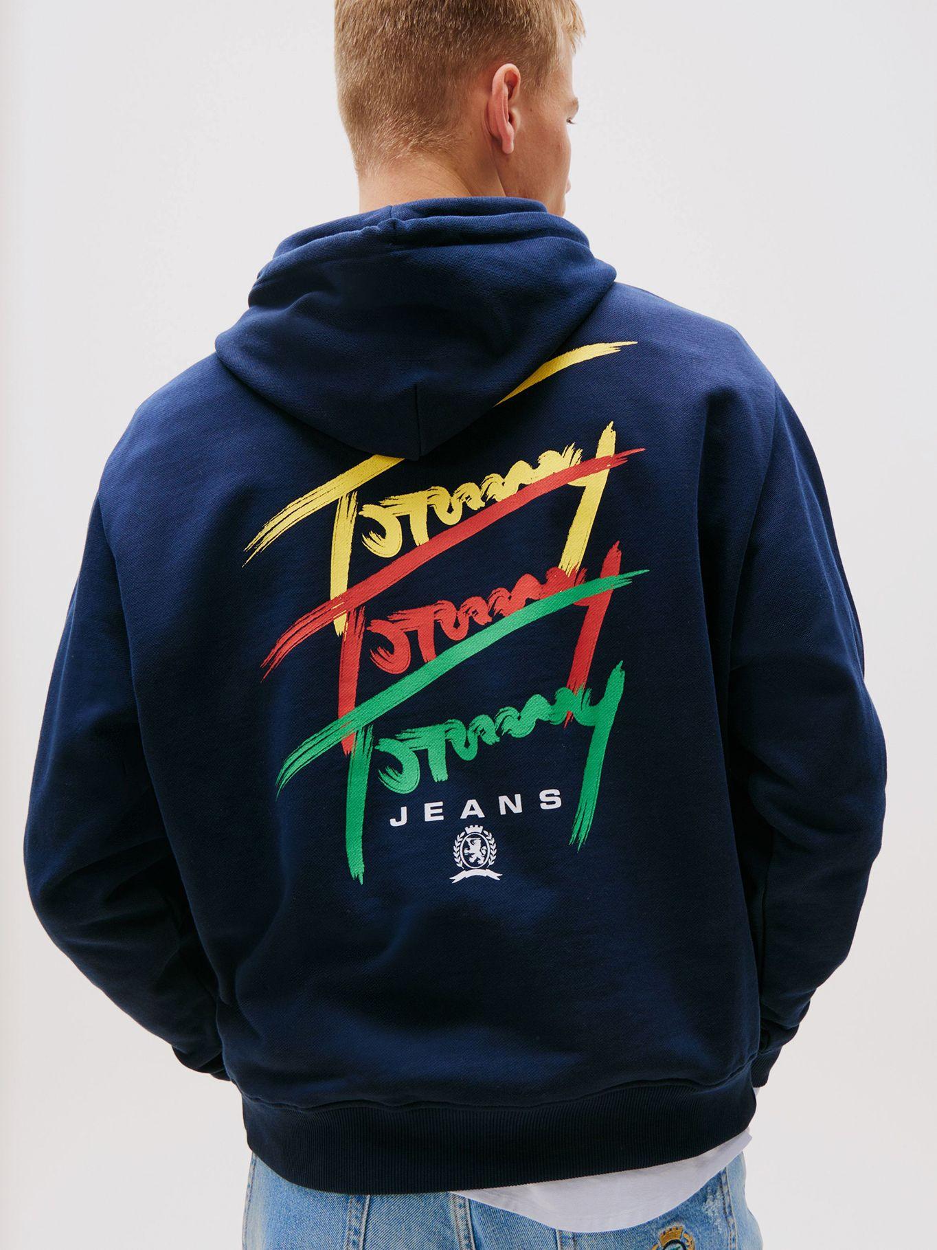 Polerón Hoodie Signature Logo Azul Tommy Jeans-3