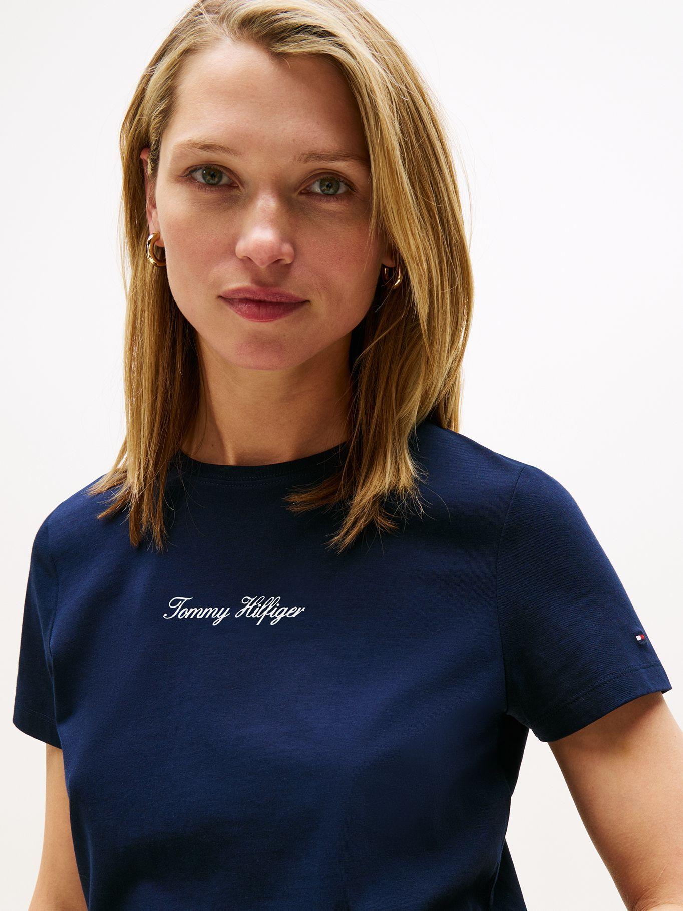 Polera Con Logo Texturizado Azul Tommy Hilfiger-3
