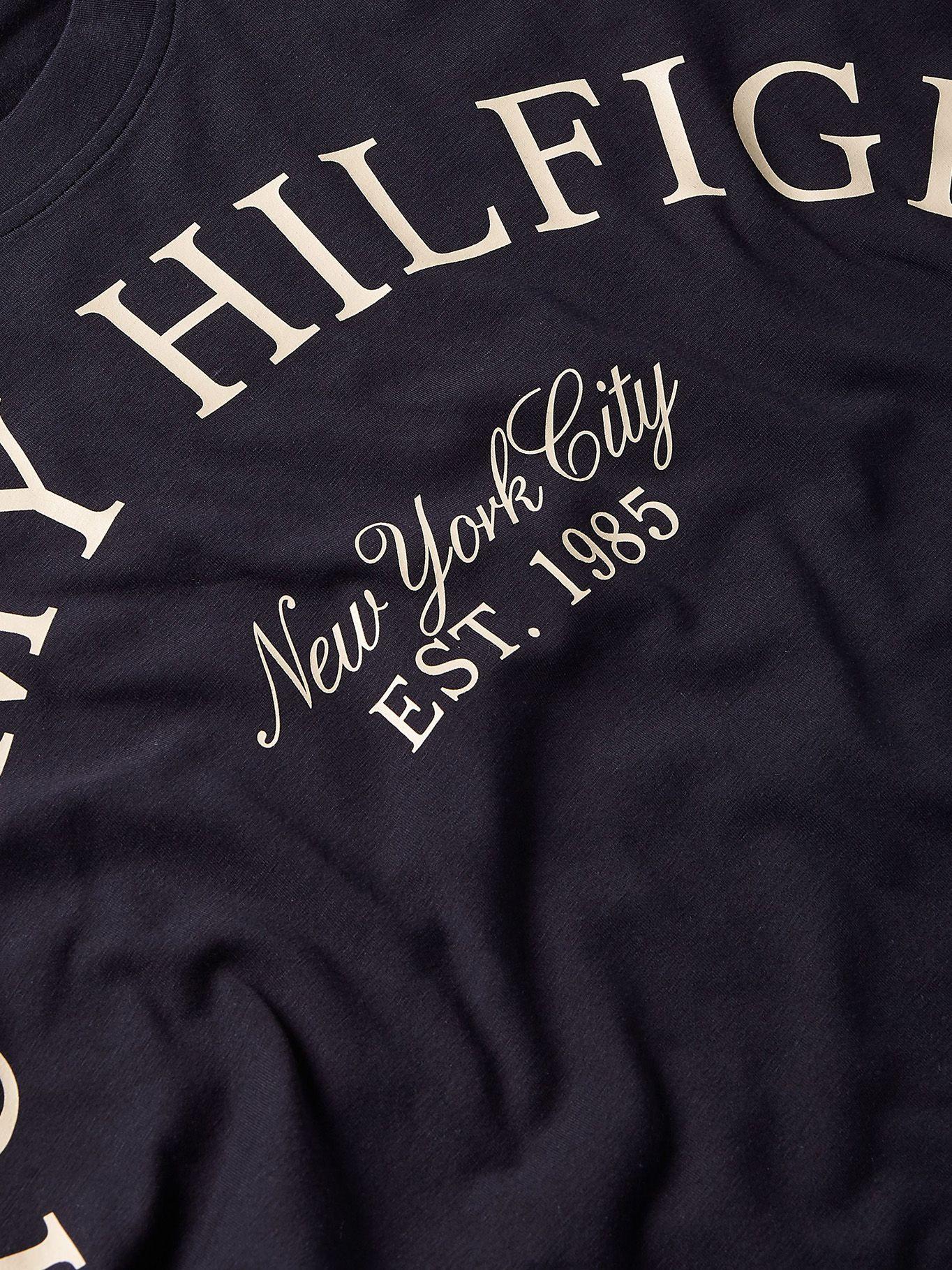 Polera Relaxed Arched Logo Azul Tommy Hilfiger-2