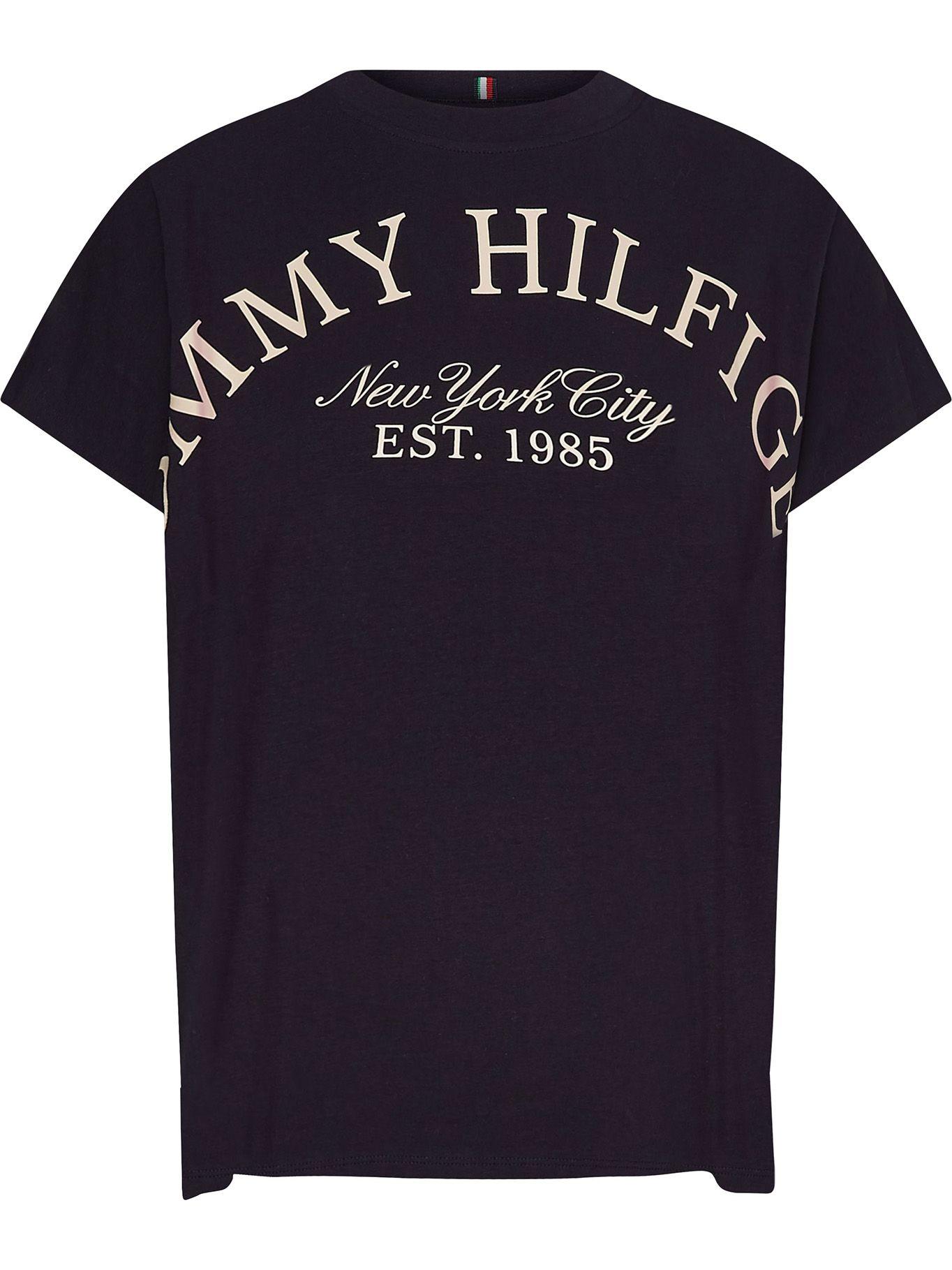 Polera Relaxed Arched Logo Azul Tommy Hilfiger-0