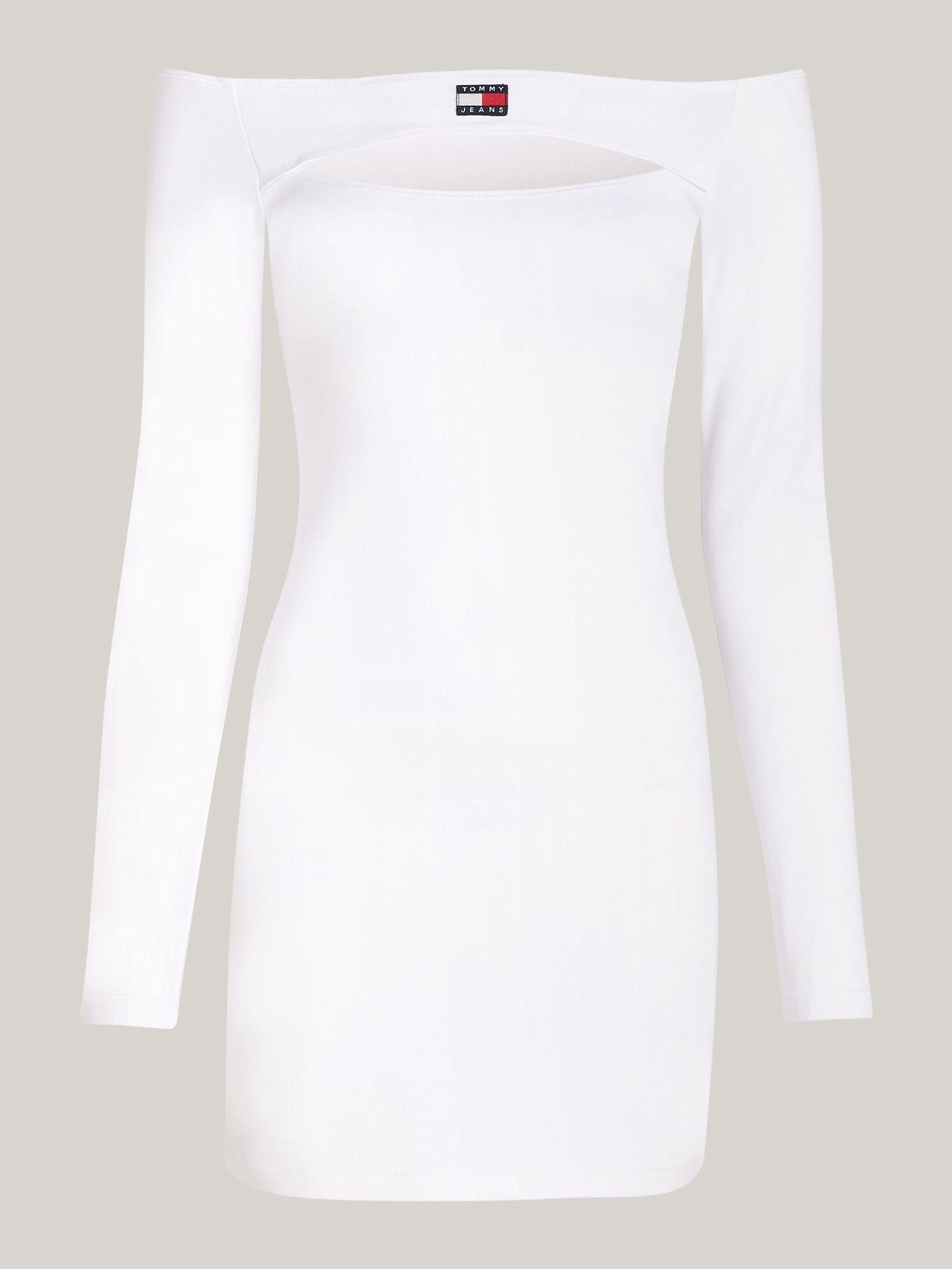 Vestido Con Efecto Cut-Out Blanco Tommy Jeans-4