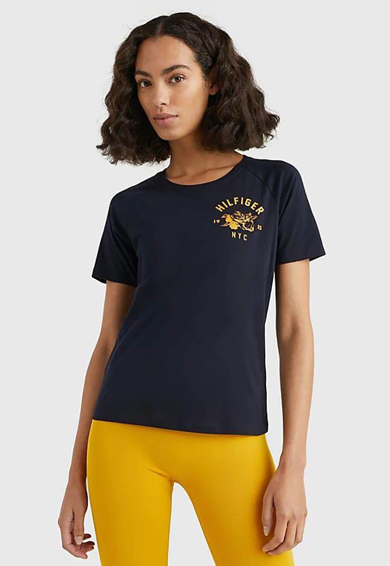 Polera Sport Graphic Logo Slim Fit Azul Tommy Hilfiger-0