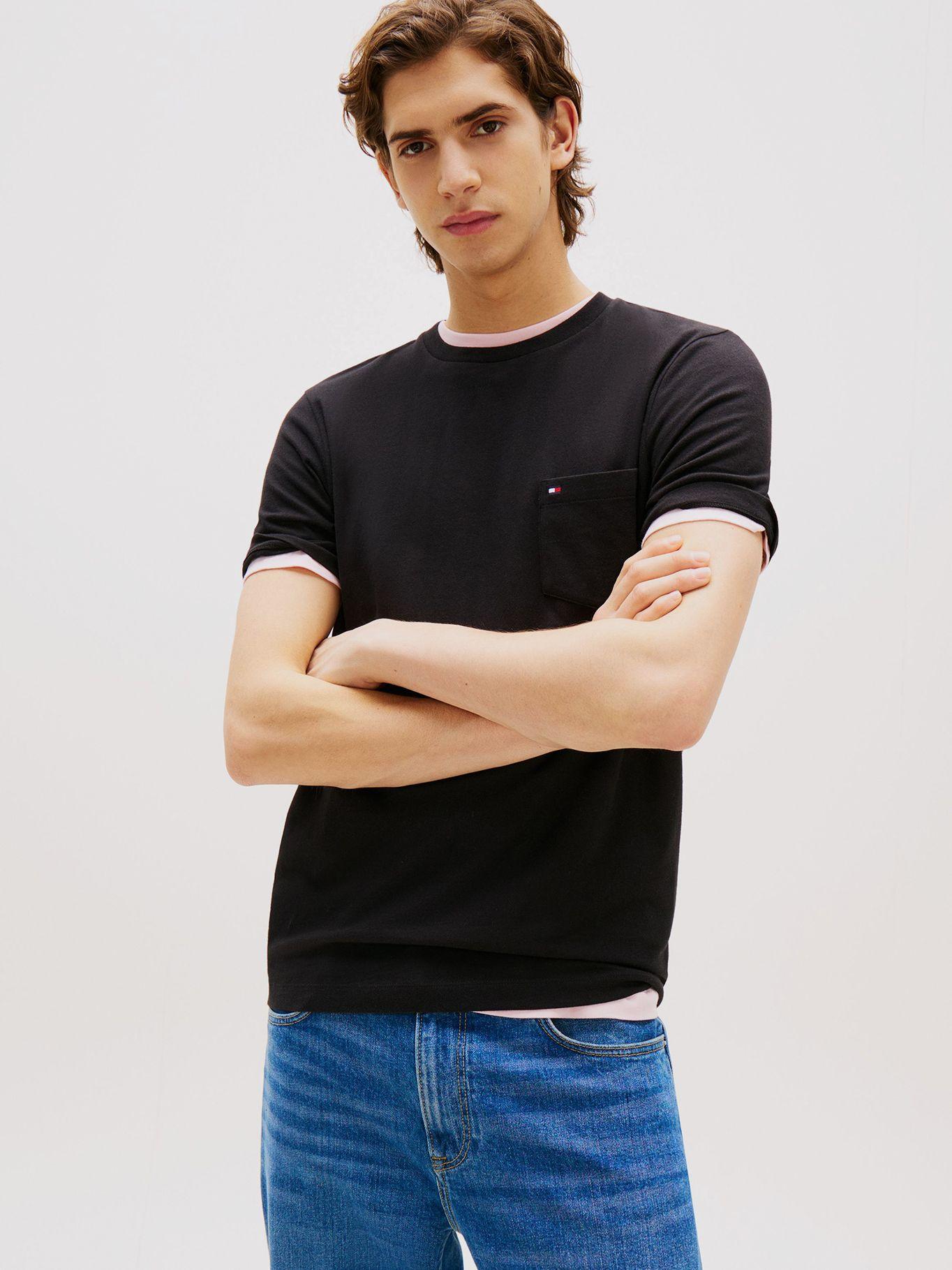Polera Essential Solid Pocket Negro Tommy Hilfiger-0