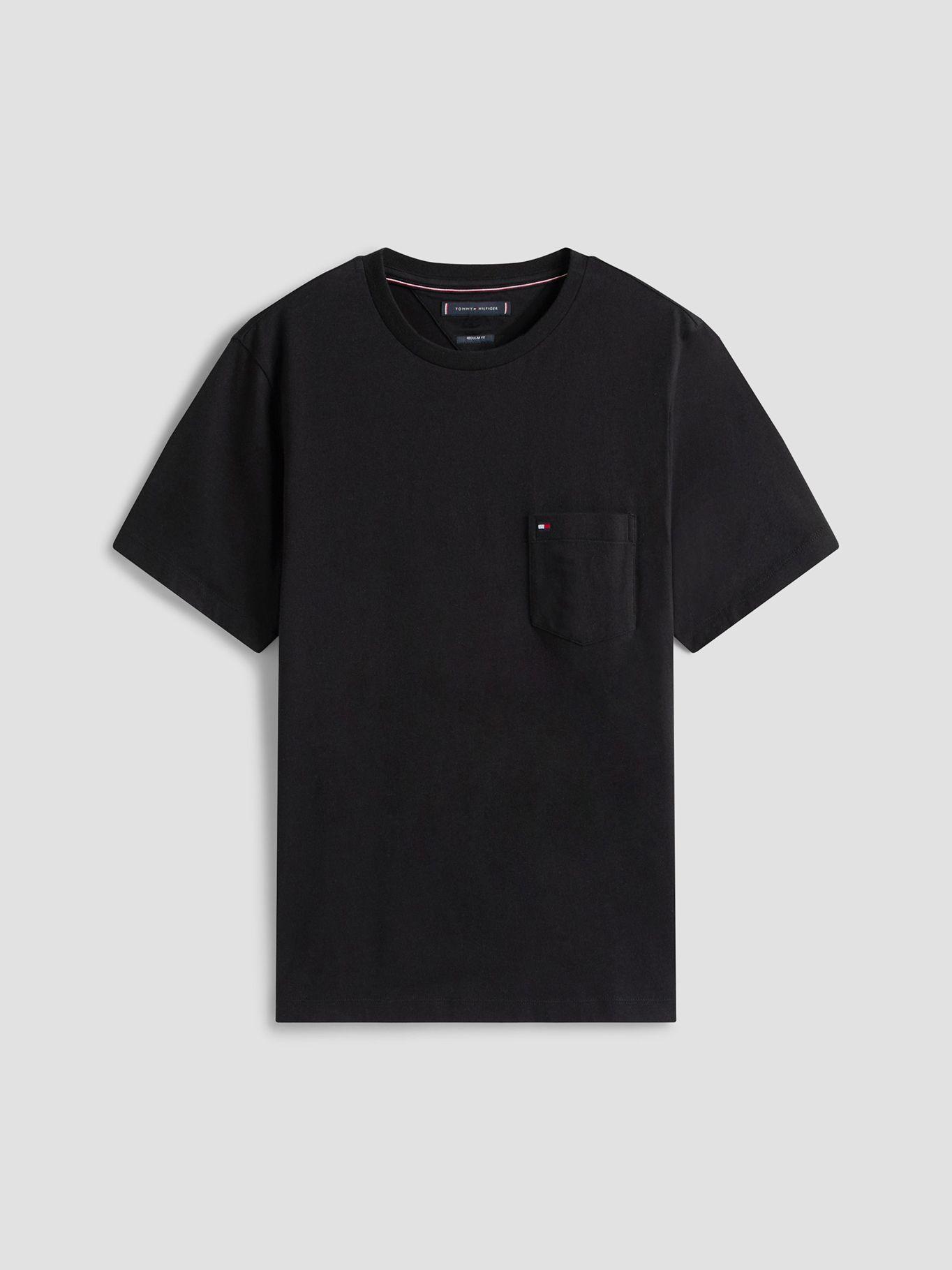 Polera Essential Solid Pocket Negro Tommy Hilfiger-4