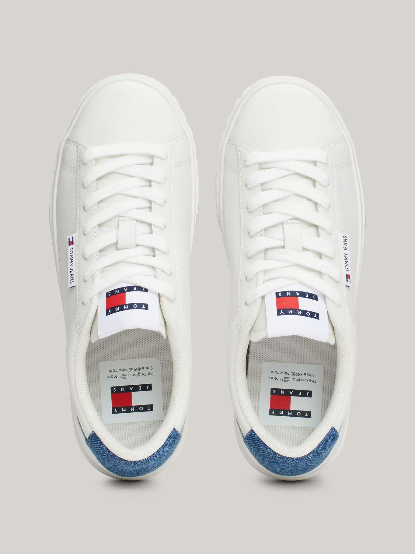 Zapatillas De Cuero Con Cupsole Blanco Tommy Hilfiger-3