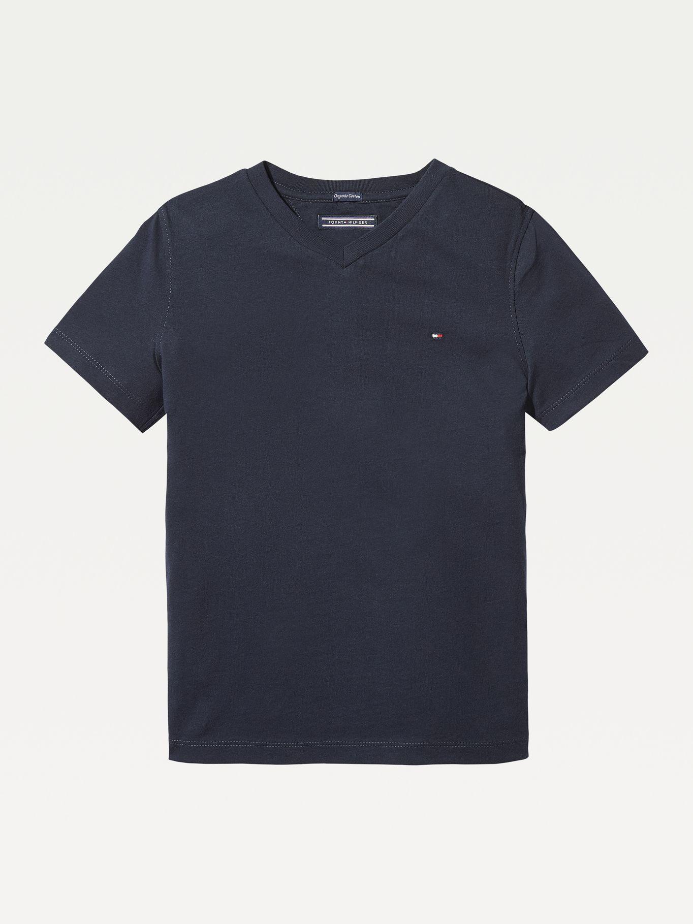 Polera De Niño Essential V-Neck Azul Tommy Hilfiger-0