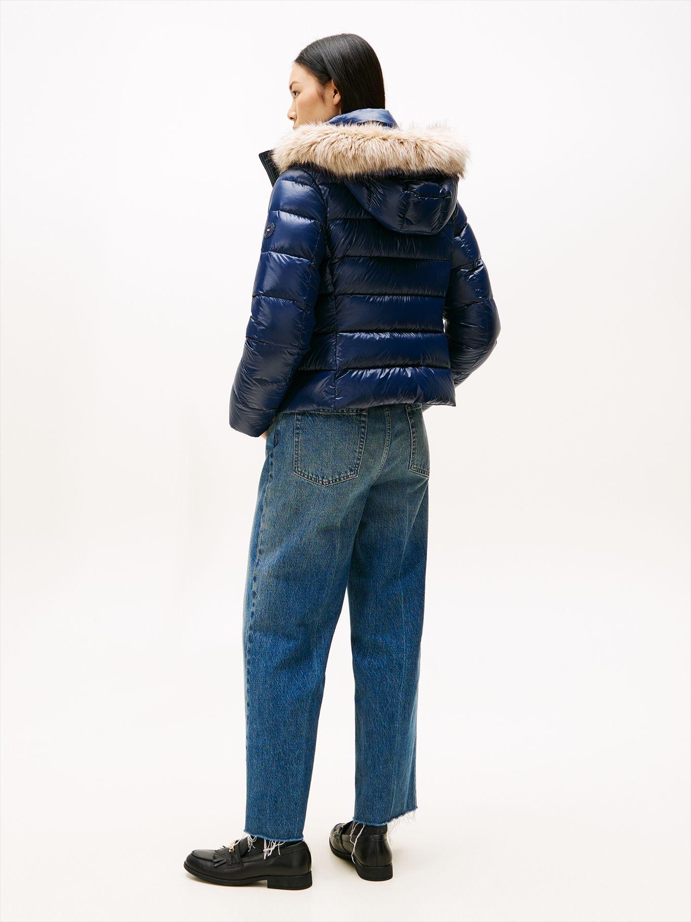 Parka Gloss Con Gorro Slim Fit Azul Tommy Hilfiger-2