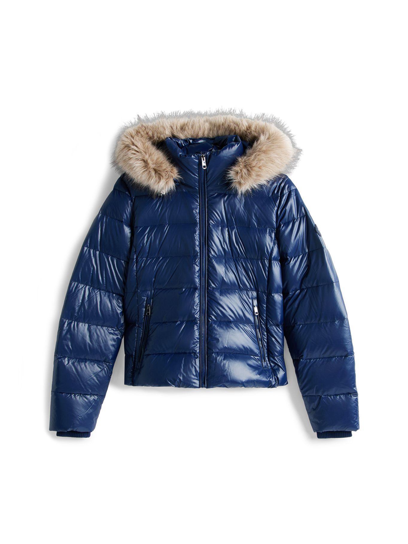 Parka Gloss Con Gorro Slim Fit Azul Tommy Hilfiger-4