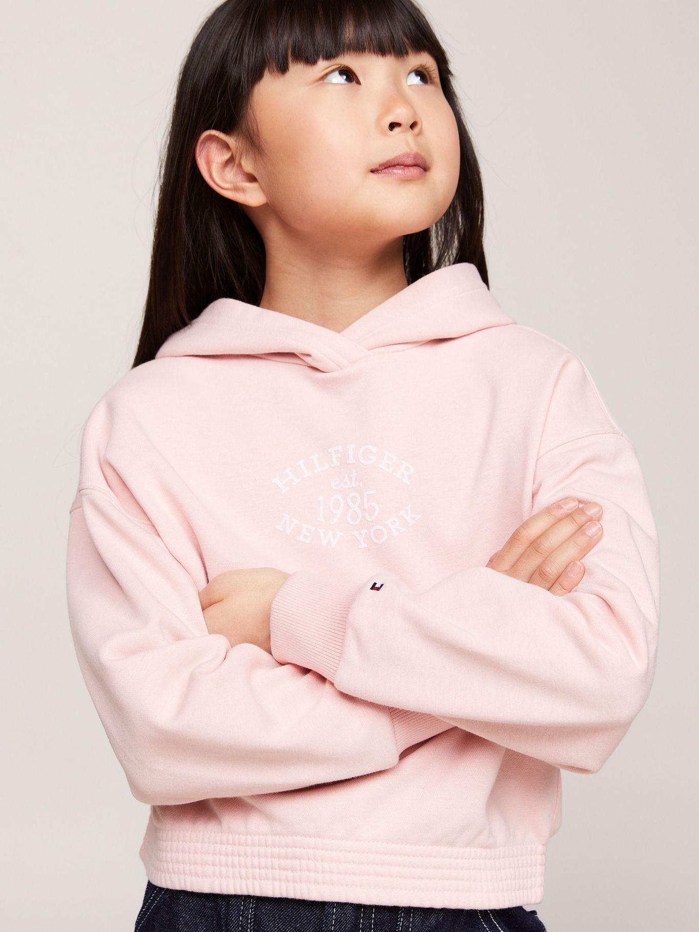 Polerón Hoodie Amplio Con Logo Rosado Tommy Hilfiger-3