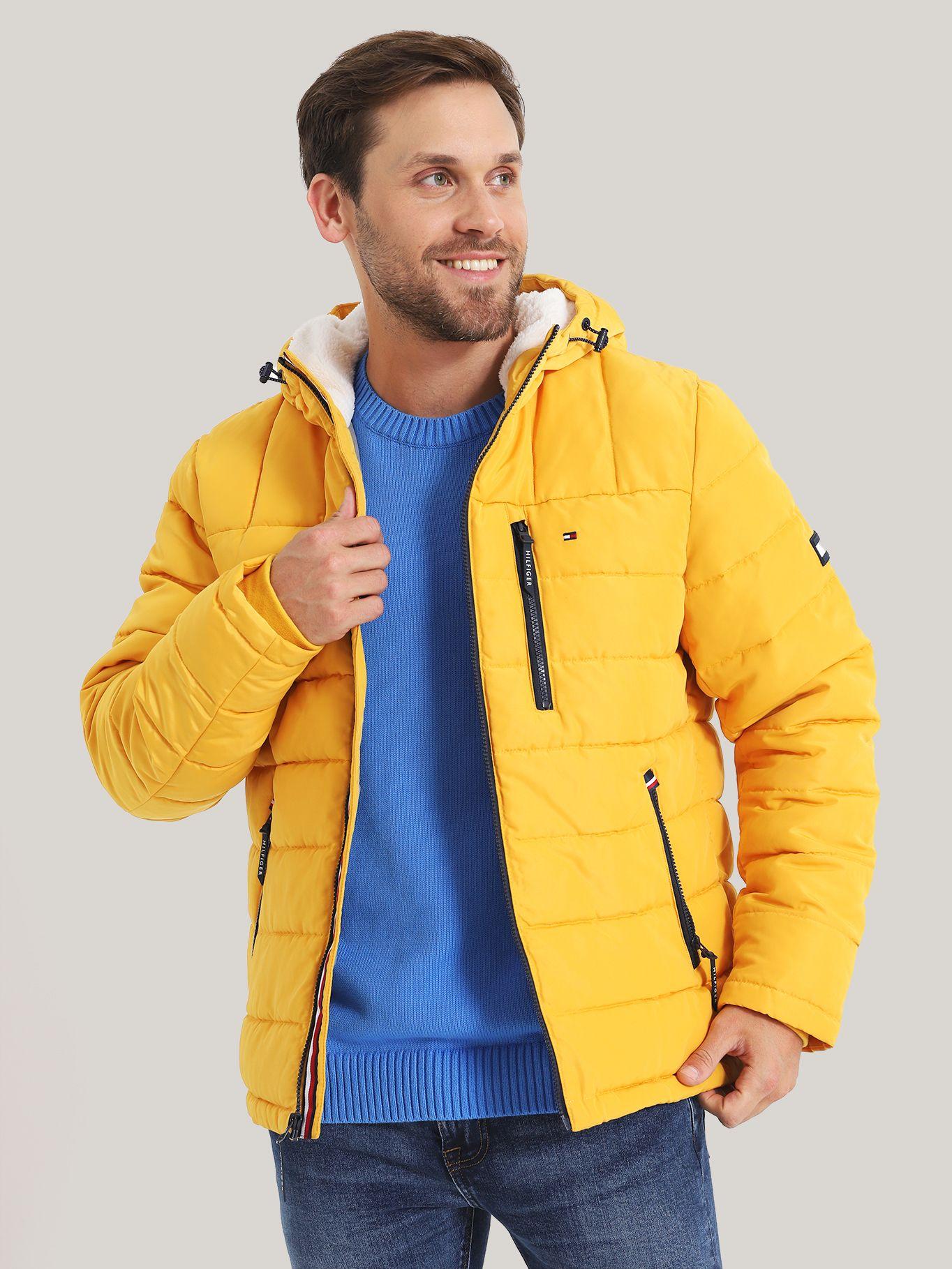 Parka Hoodie Quilted Con Logo Amarillo Tommy Hilfiger-0