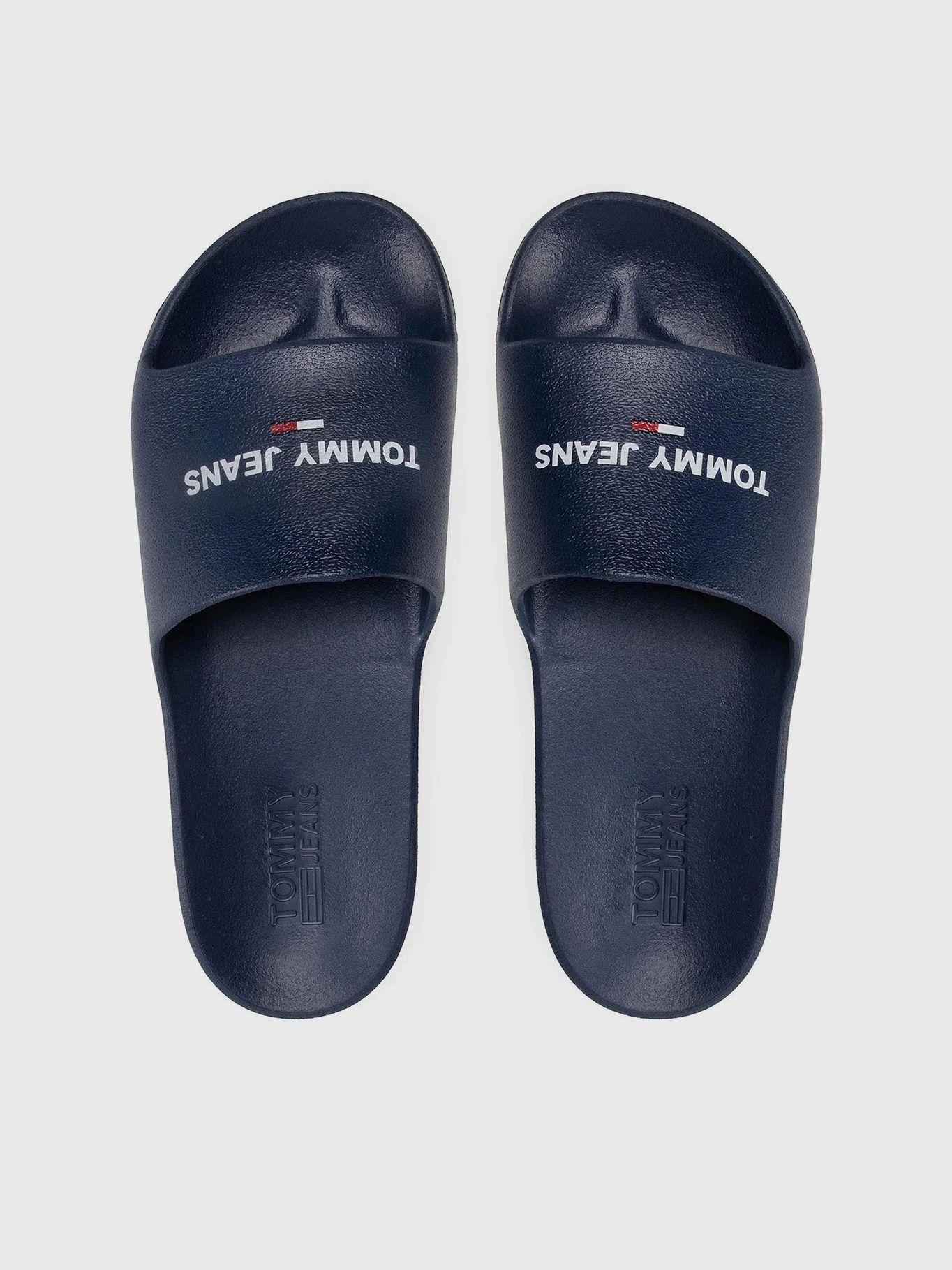 Sandalias Pool Slide Essential Logo Azul Tommy Hilfiger-2