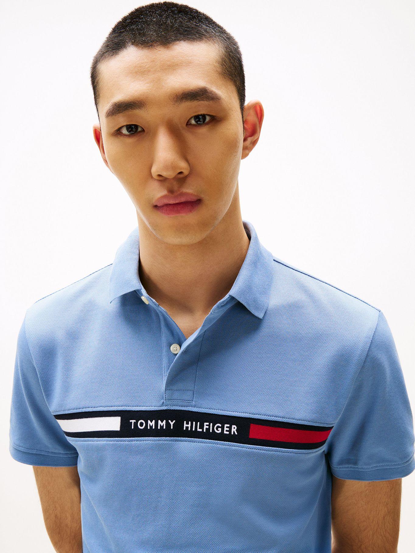 Polo Chest Insert Logo Celeste C2B Tommy Hilfiger-3