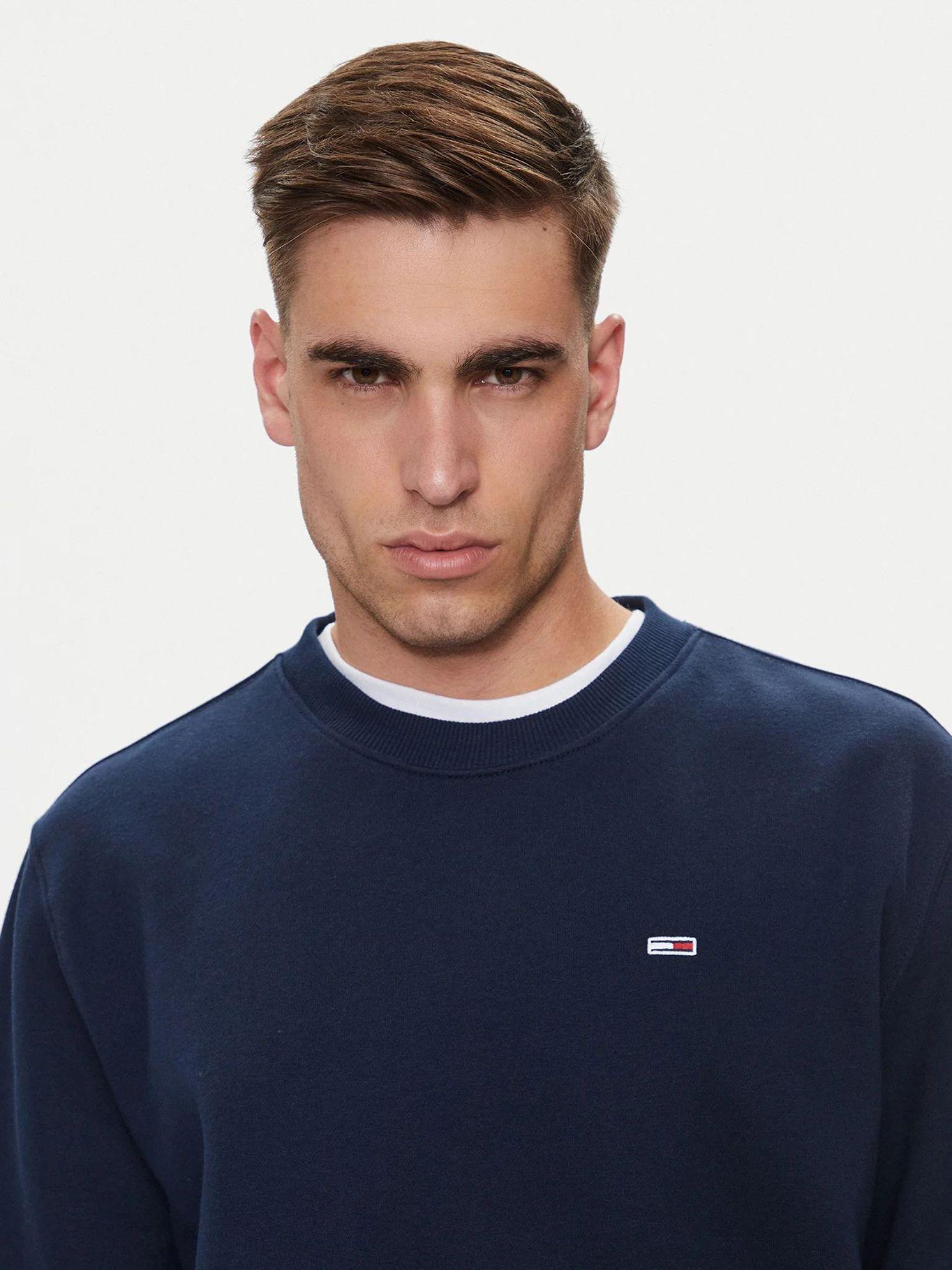 Polerón Cuello Redondo Regular Fit Azul Tommy Jeans-3