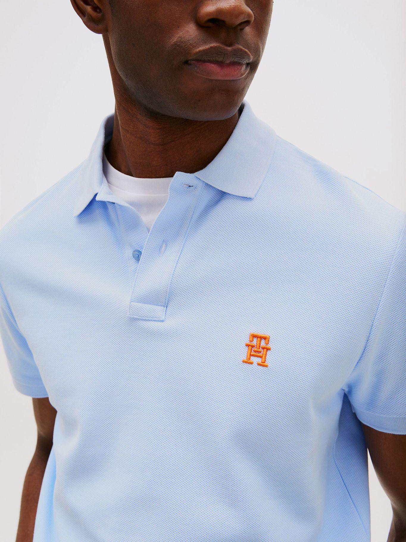 Polo de Logo De Monogram Celeste Tommy Hilfiger-3