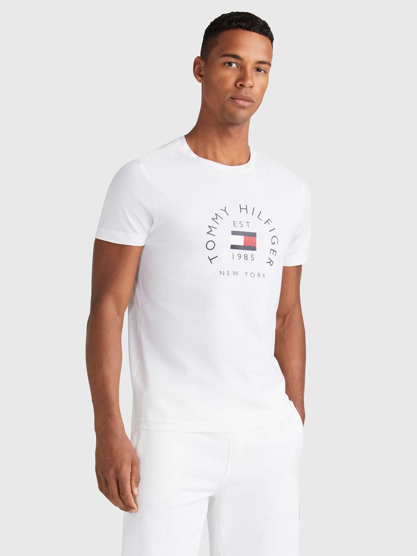 Polera Text Bar Logo Blanco Tommy Hilfiger-0