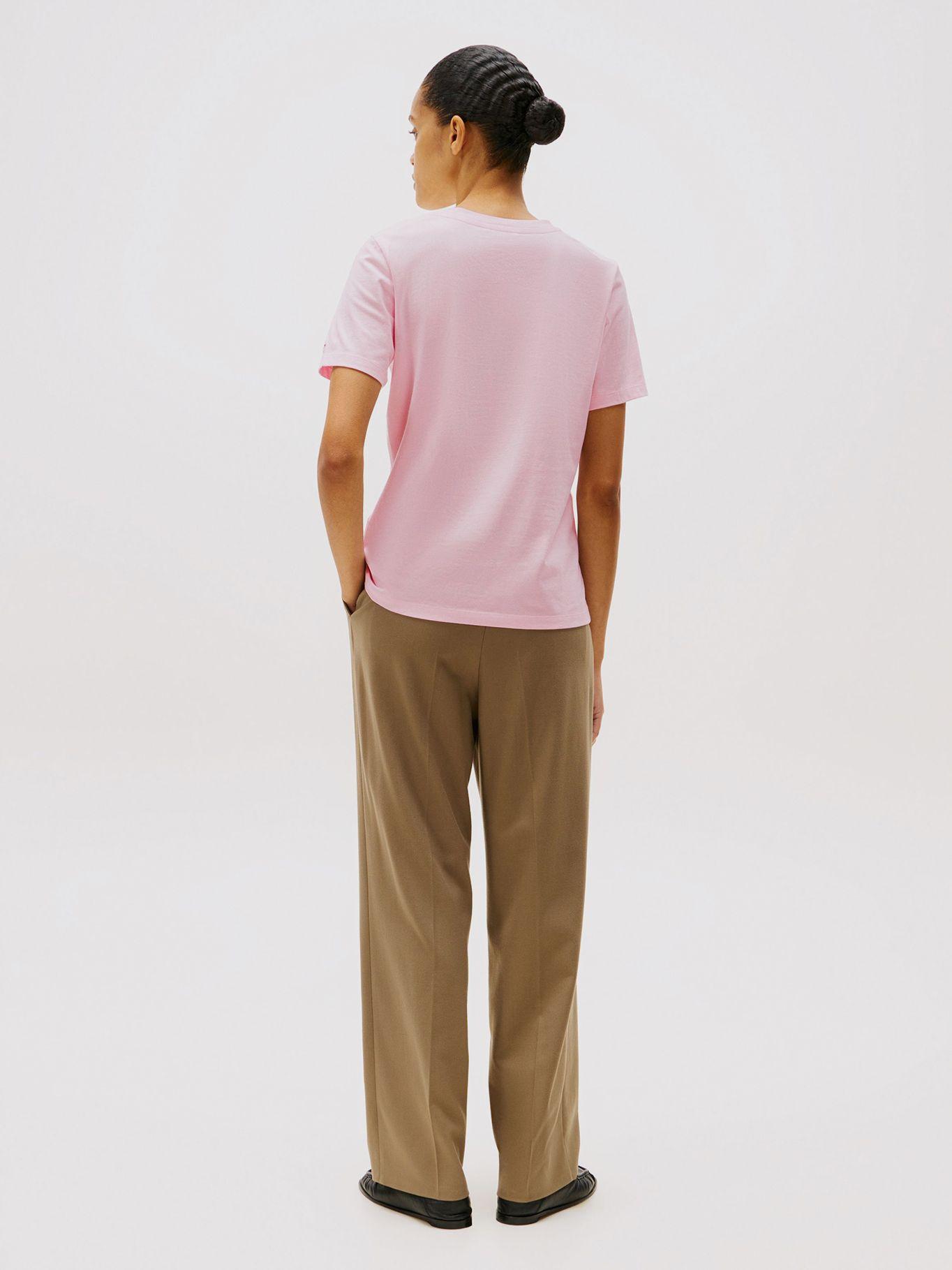 Polera Contrast Flag Logo Rosado Tommy Hilfiger-2