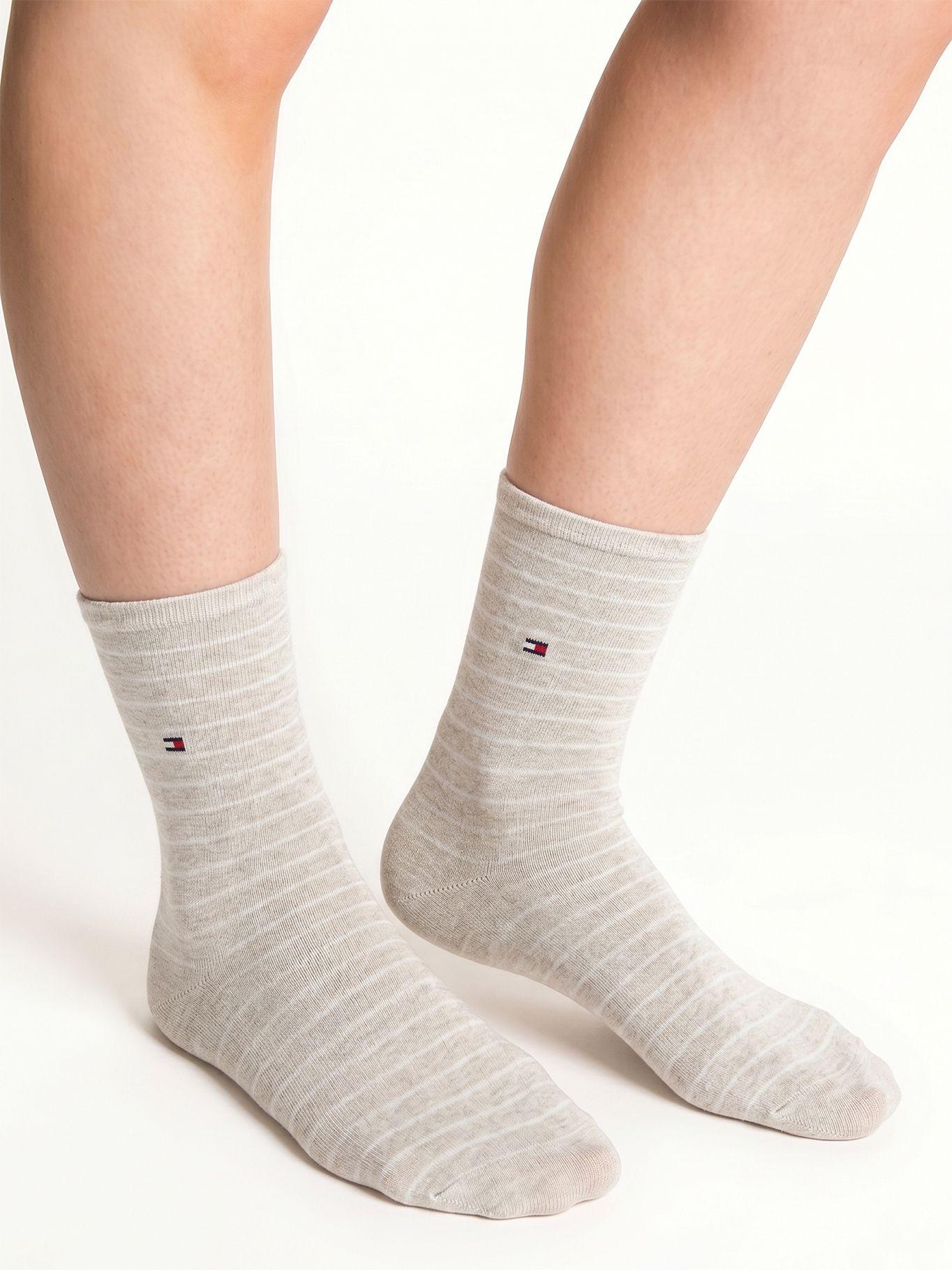 Pack De 2 Calcetines De Rayas Gris Tommy Hilfiger-1