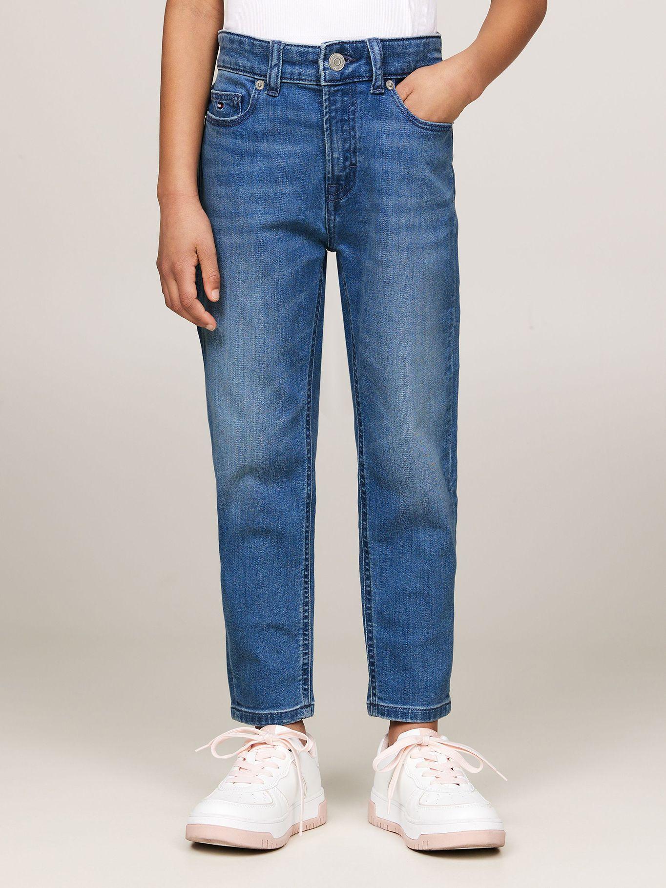 Jeans Fit Cónico Con Lavado Ligero Azul Tommy Hilfiger-1