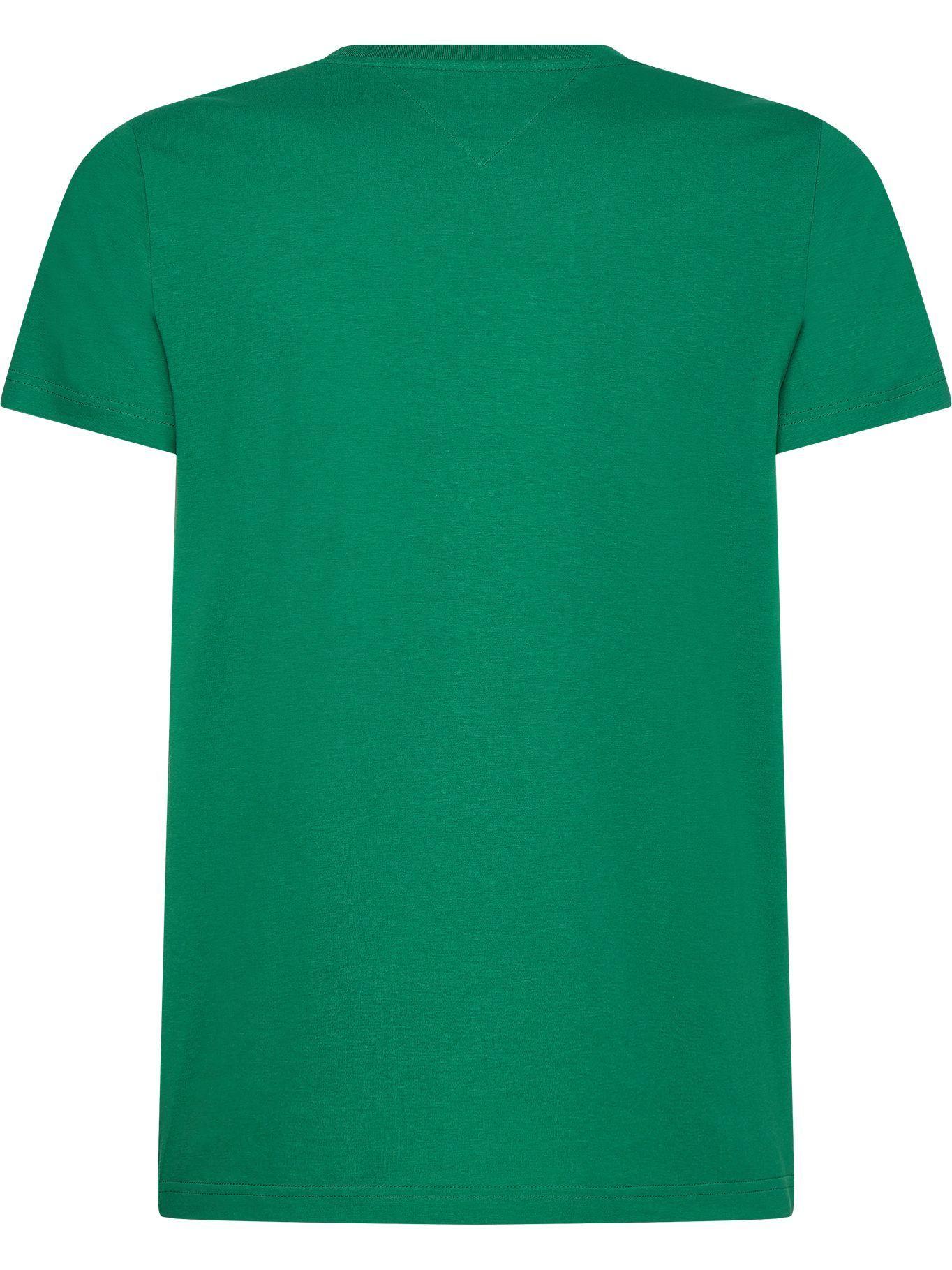 Polera Cotton Logo Verde Tommy Hilfiger A2-1