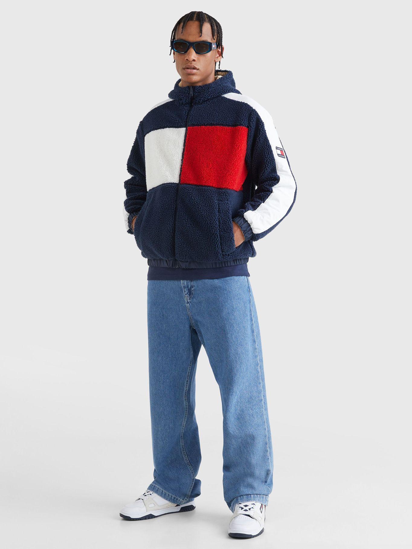 Chaqueta Reversible Sherpa Azul Tommy Jeans-1