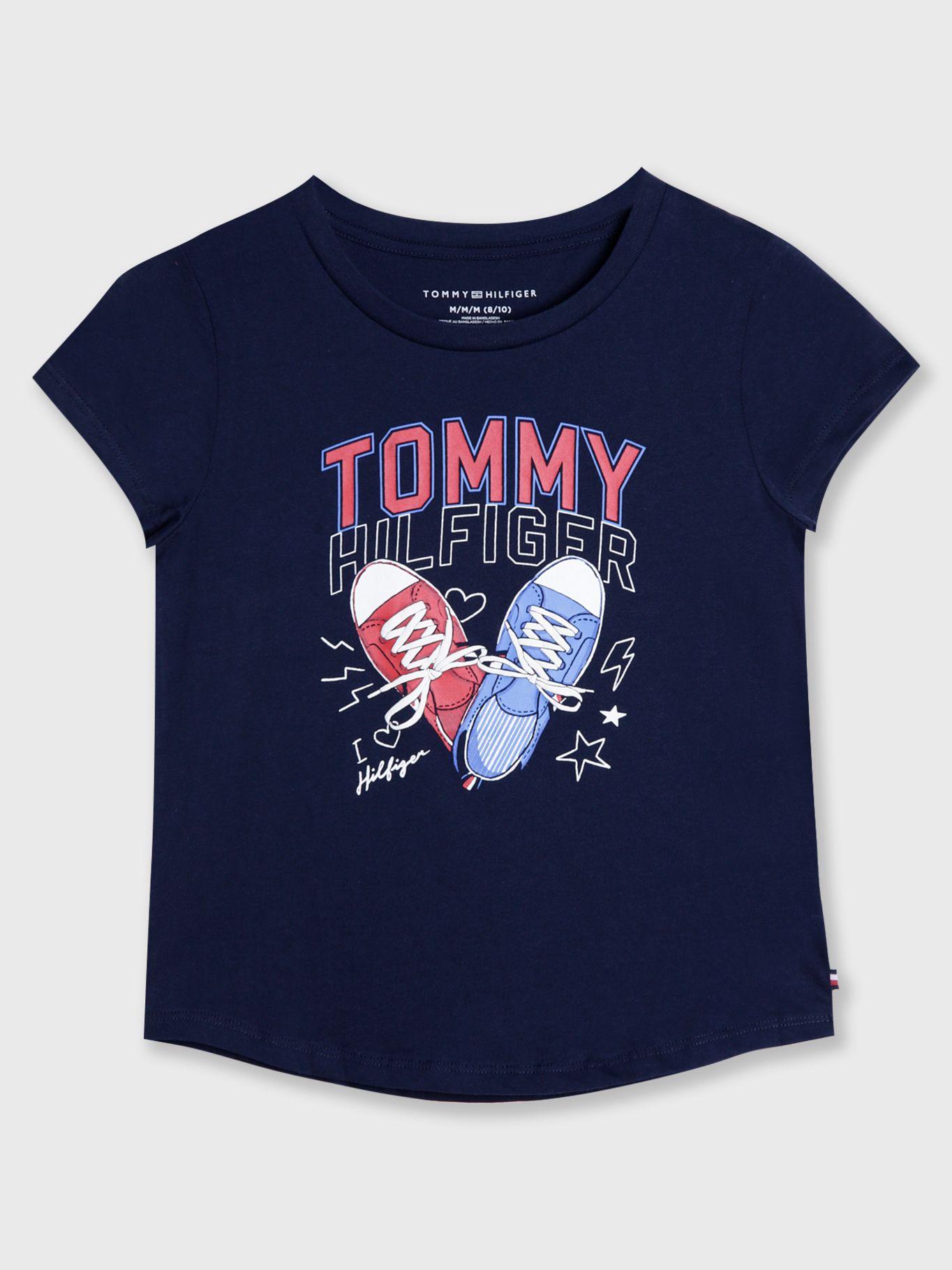 Polera Logo Sneakers Estampado Azul Tommy Hilfiger-0