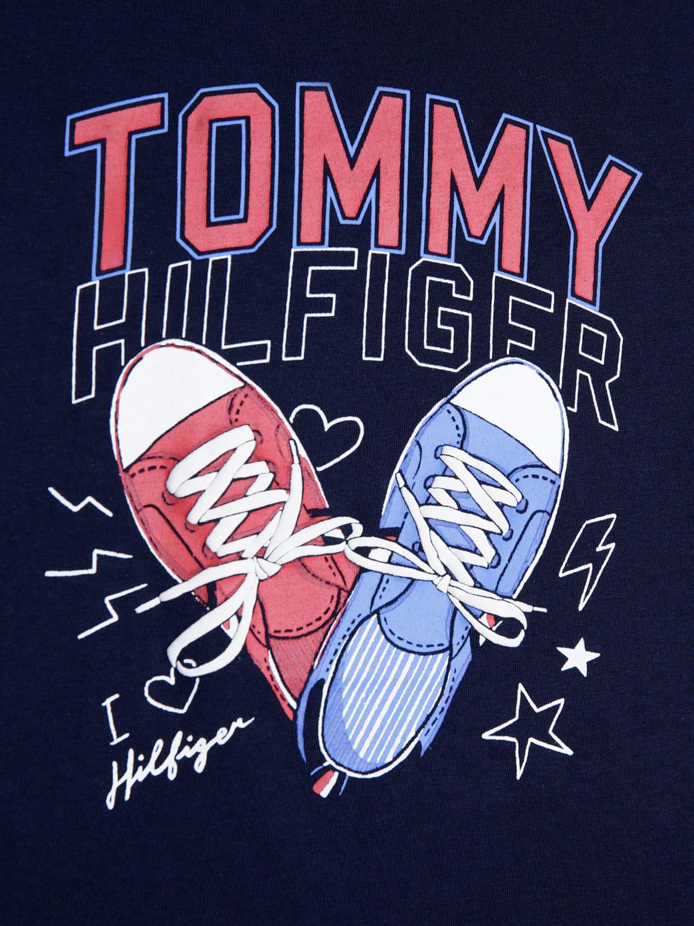 Polera Logo Sneakers Estampado Azul Tommy Hilfiger-2