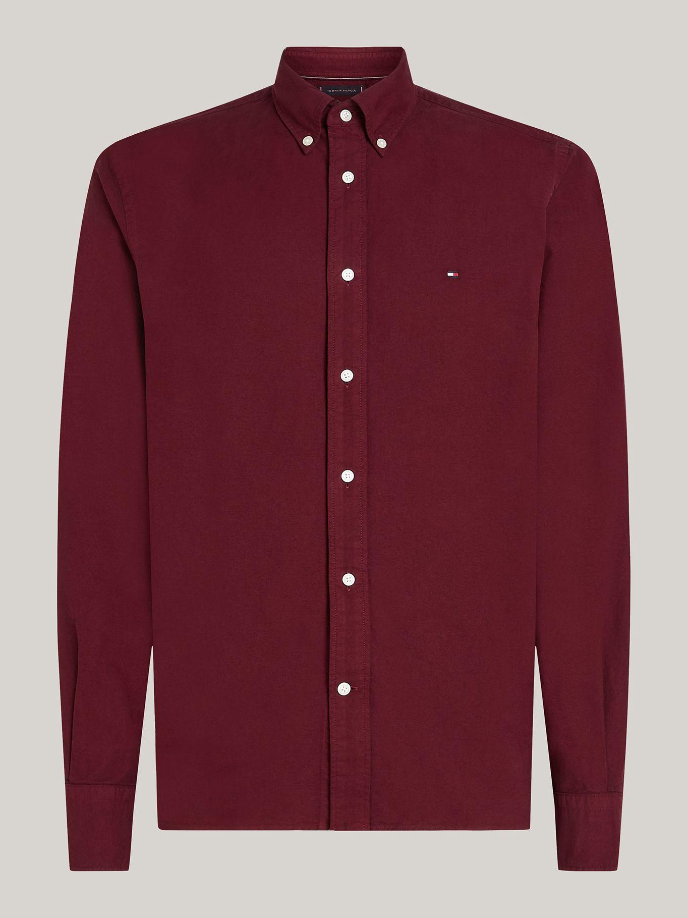 Camisa Oxford Regular Fit Burdeo Tommy Hilfiger-4