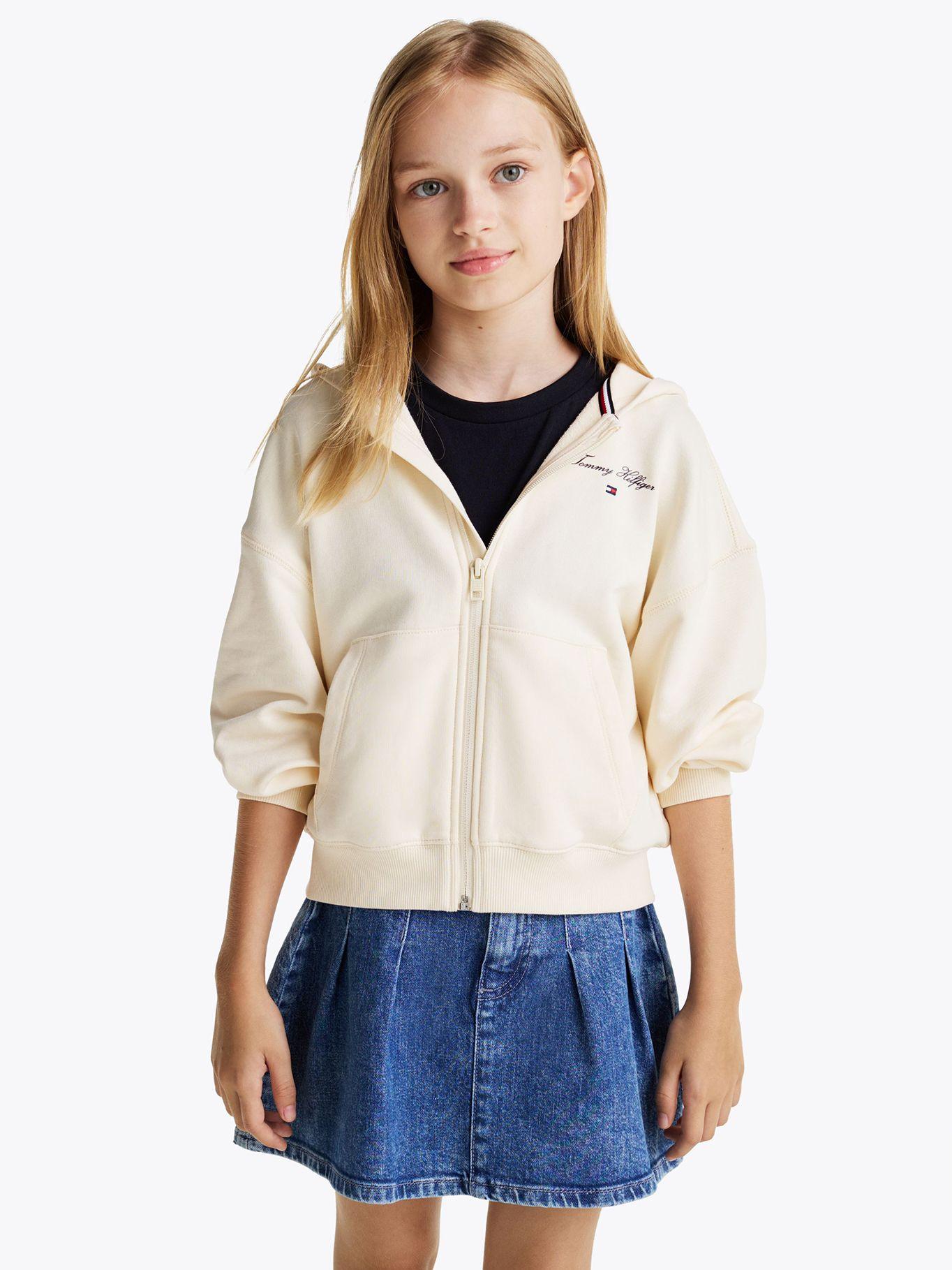 Polerón Hoodie Con Cierre Beige Tommy Hilfiger-0