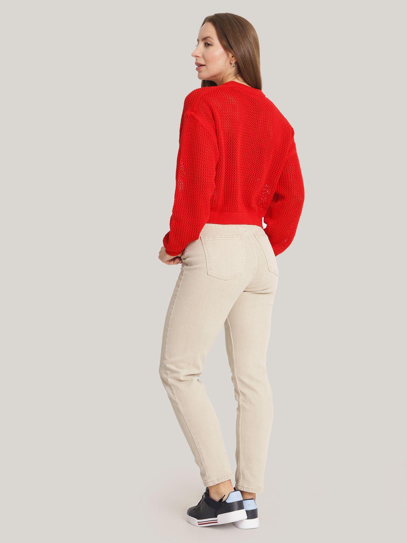 Sweater De Punto Calado Con Logo Rojo Tommy Jeans-2