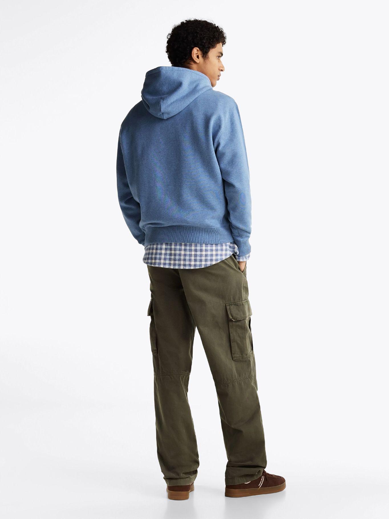 Polerón Hoodie Relaxed Mélange Logo Celeste Tommy Jeans-2