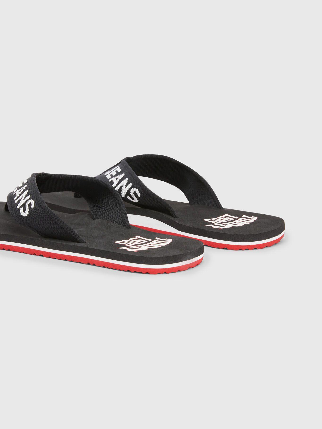 Sandalias Con Logo En Cinta Negro Tommy Hilfiger-1