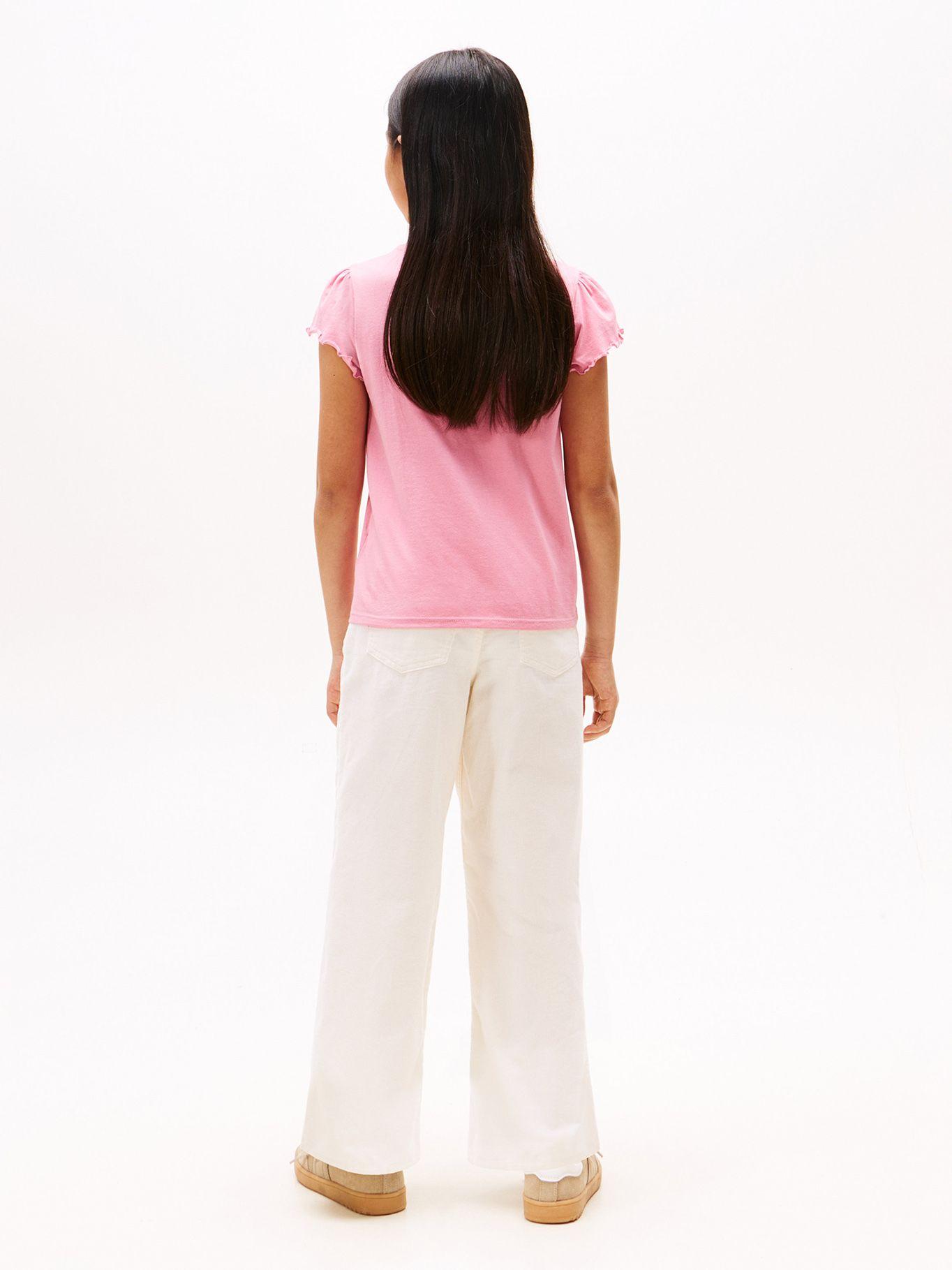 Polera Con Logo Script Gráfico Rosado Tommy Hilfiger-2