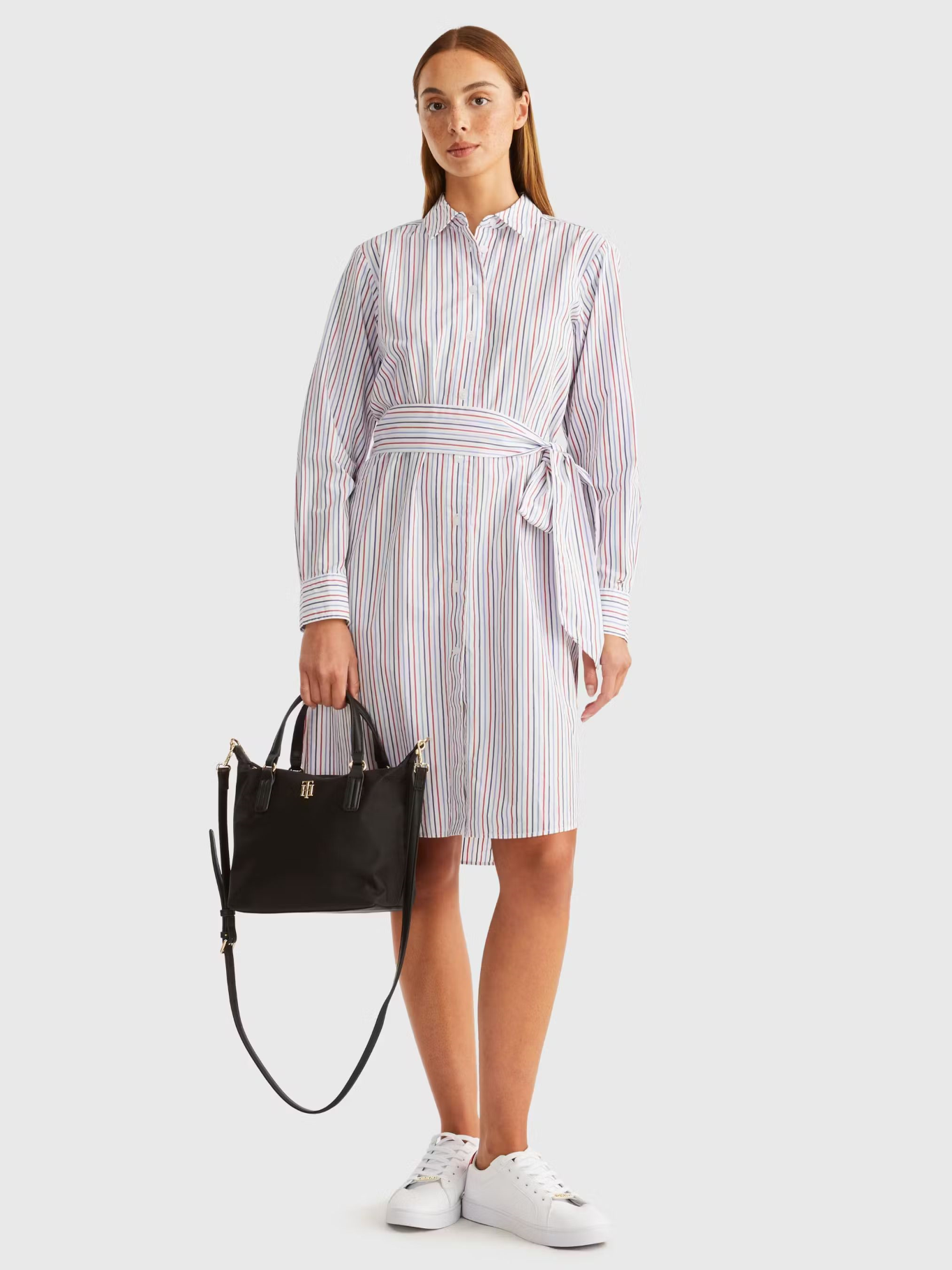 Vestido Camisero Global Stripe Blanco Tommy Hilfiger-2