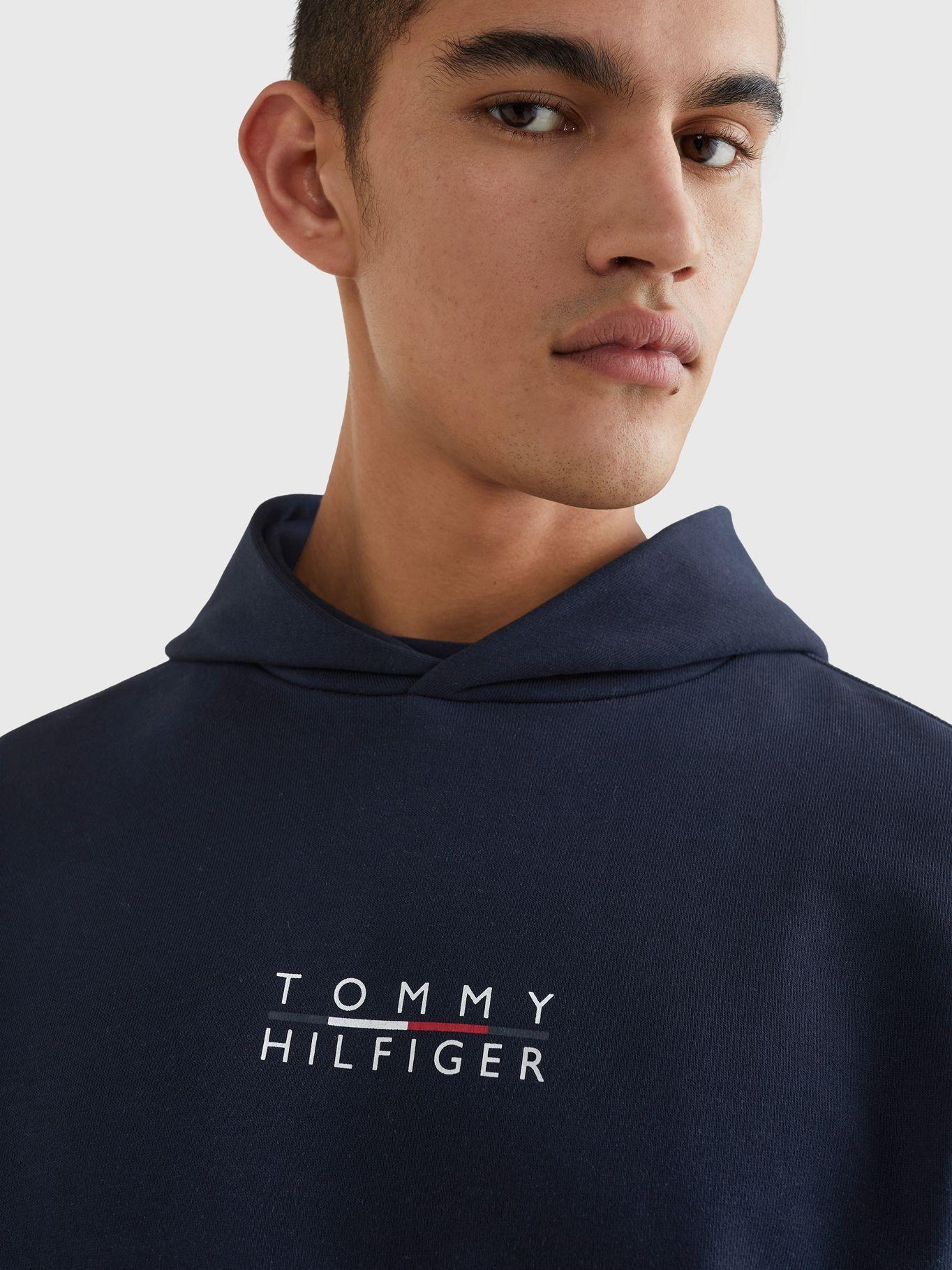 Polerón Hoodie Square Azul Tommy Hilfiger JN2-2