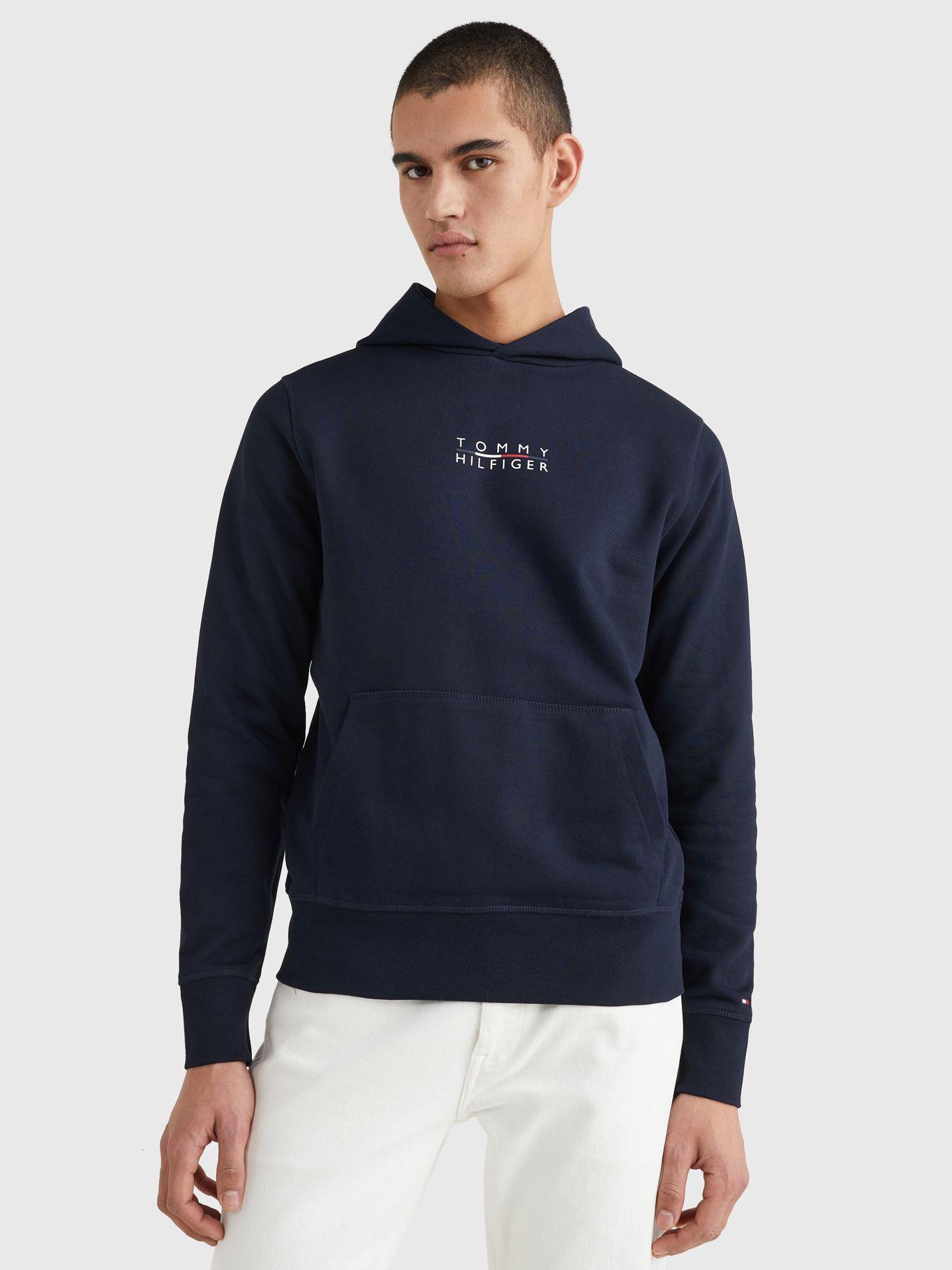 Polerón Hoodie Square Azul Tommy Hilfiger JN2-3
