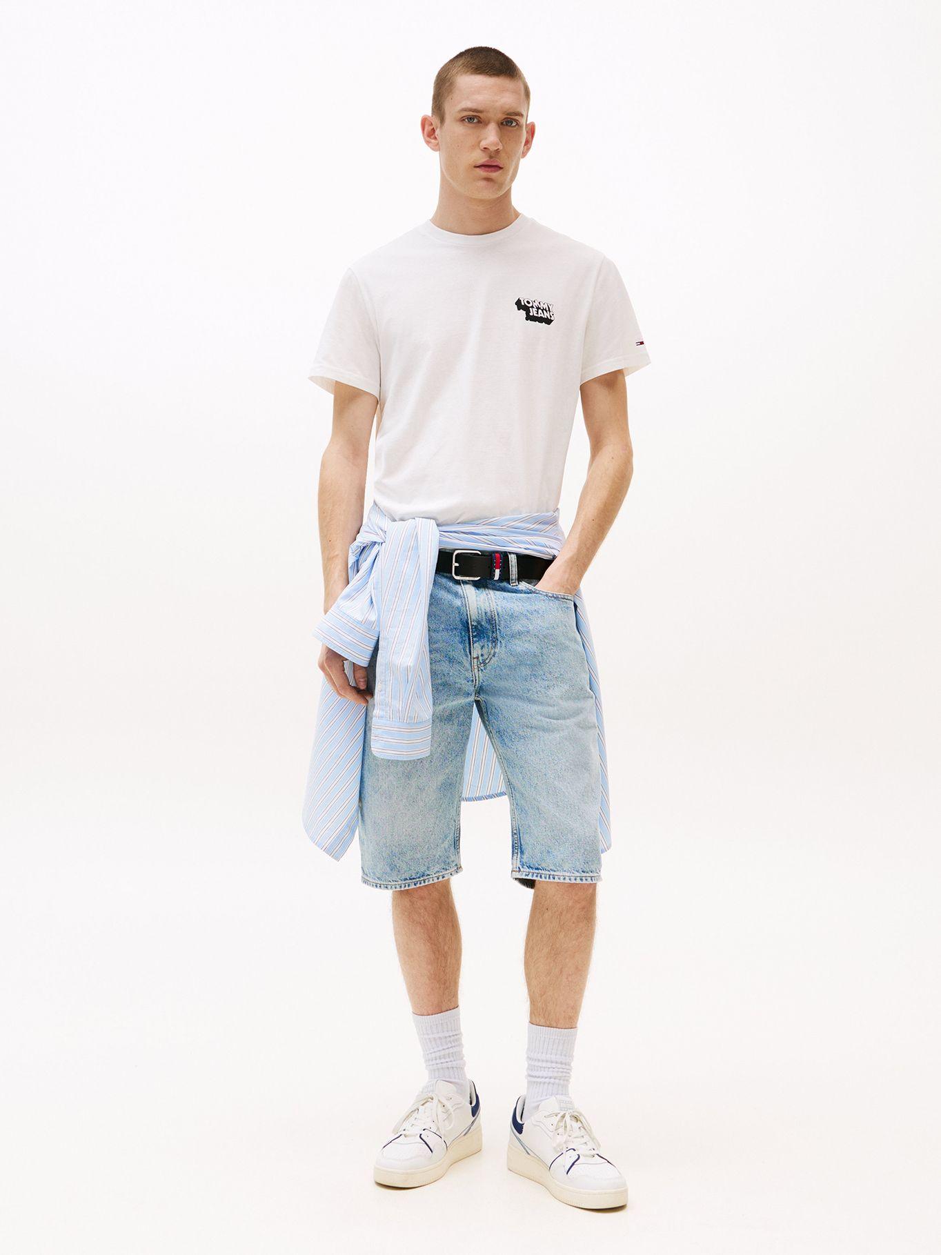 Polera Stack Logo Slim Fit Blanco YBL Tommy Jeans-1