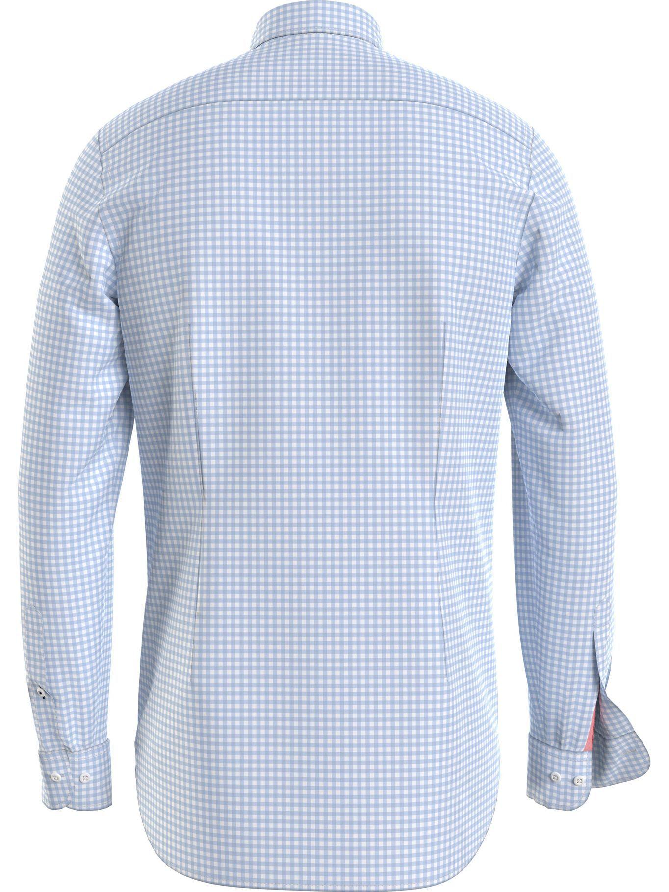 Camisa Soft Gingham Slim Fit Celeste Tommy Hilfiger-1