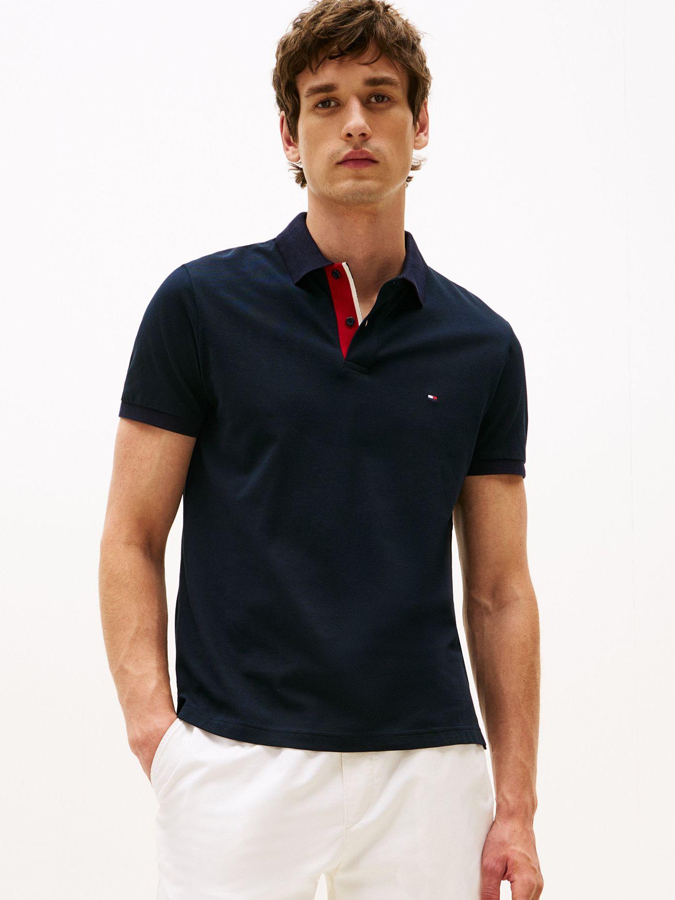 Polo Cuello A traste  Logo Azul DW5 Tommy Hilfiger-0