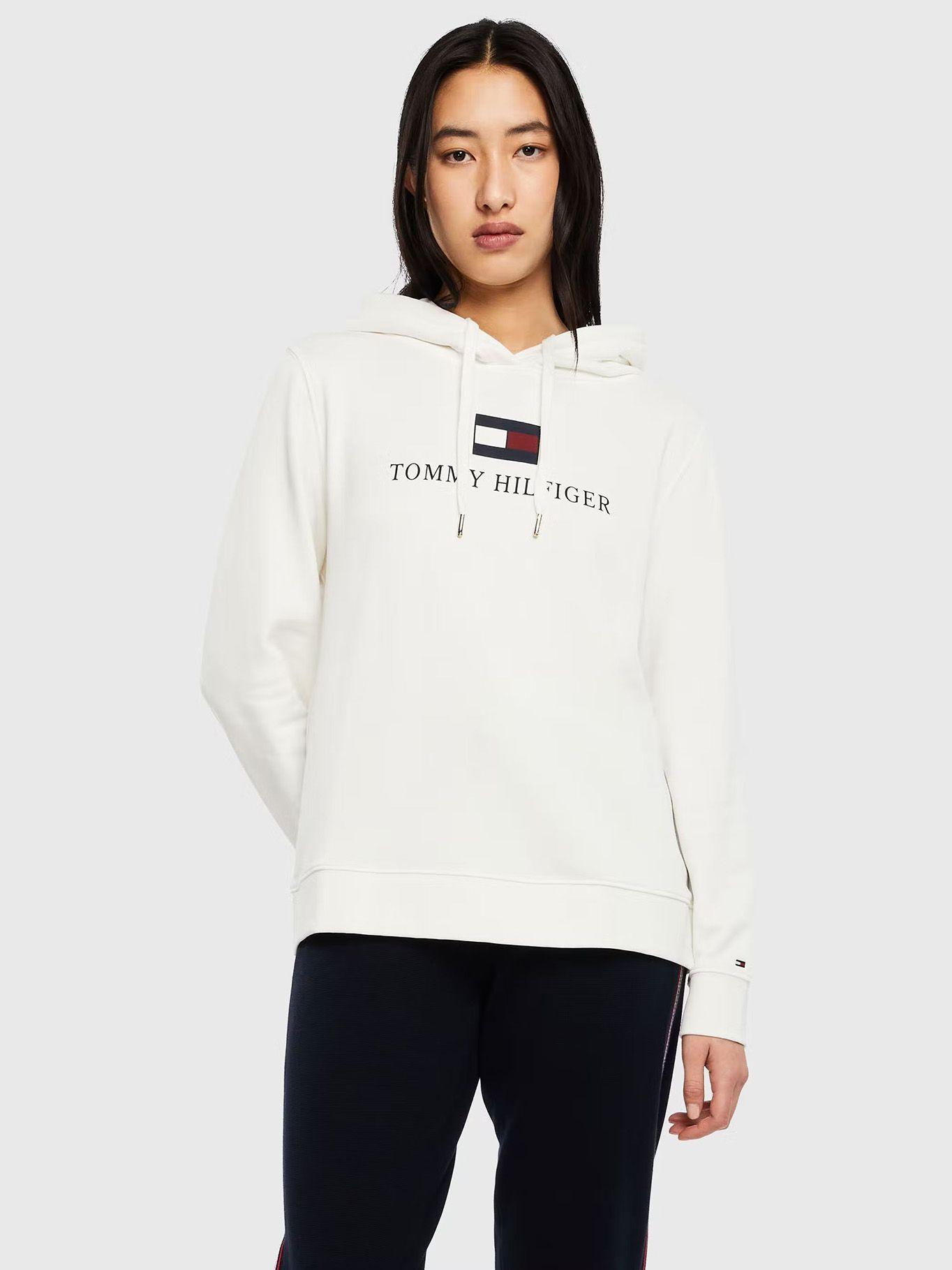 Polerón Hoodie Heritage Logo Blanco Tommy Hilfiger-0