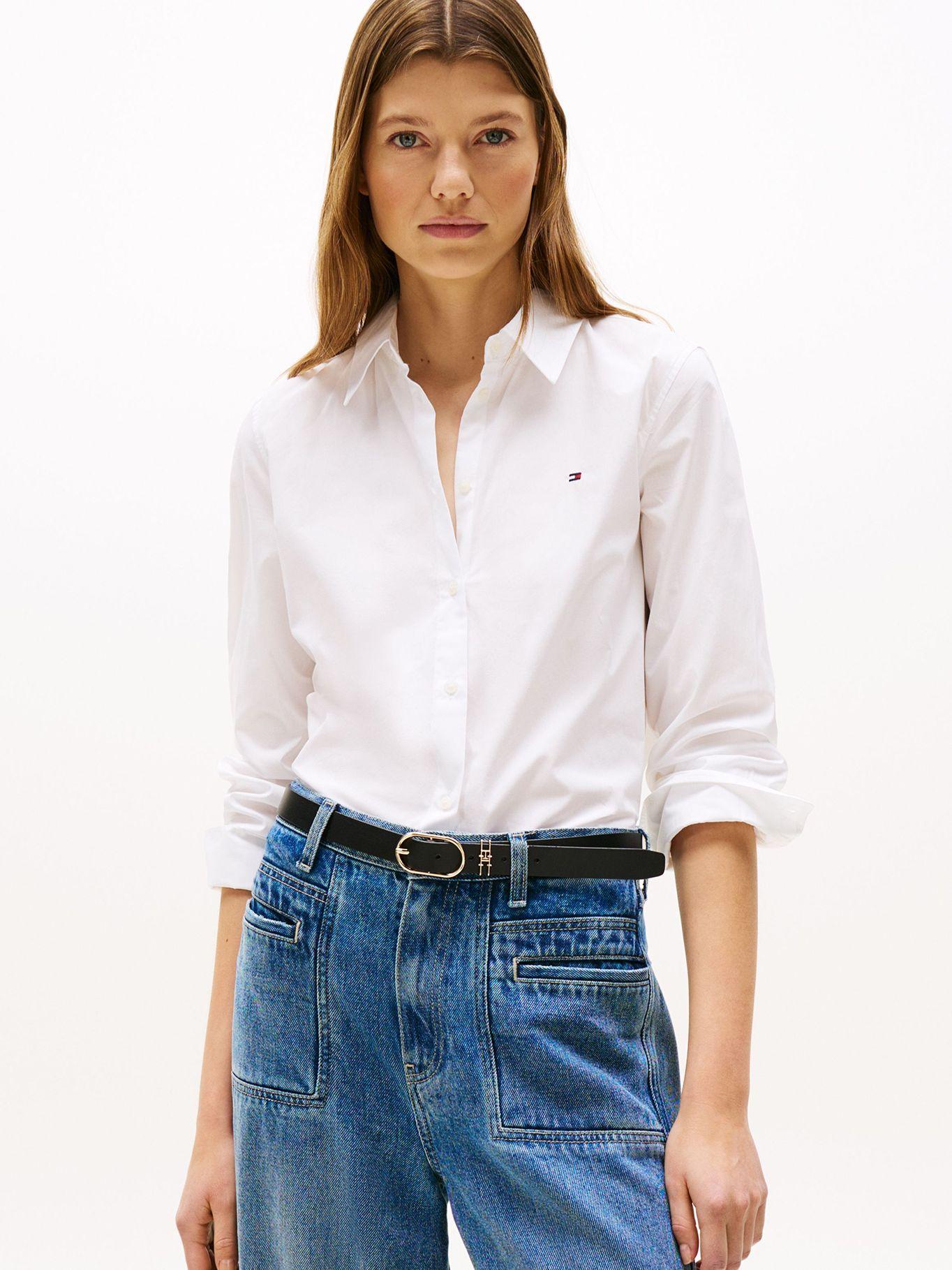 Camisa Stretch De Corte Regular 3A Blanco Tommy Hilfiger-0