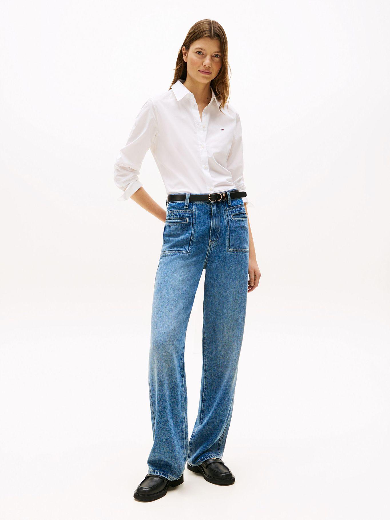 Camisa Stretch De Corte Regular 3A Blanco Tommy Hilfiger-1