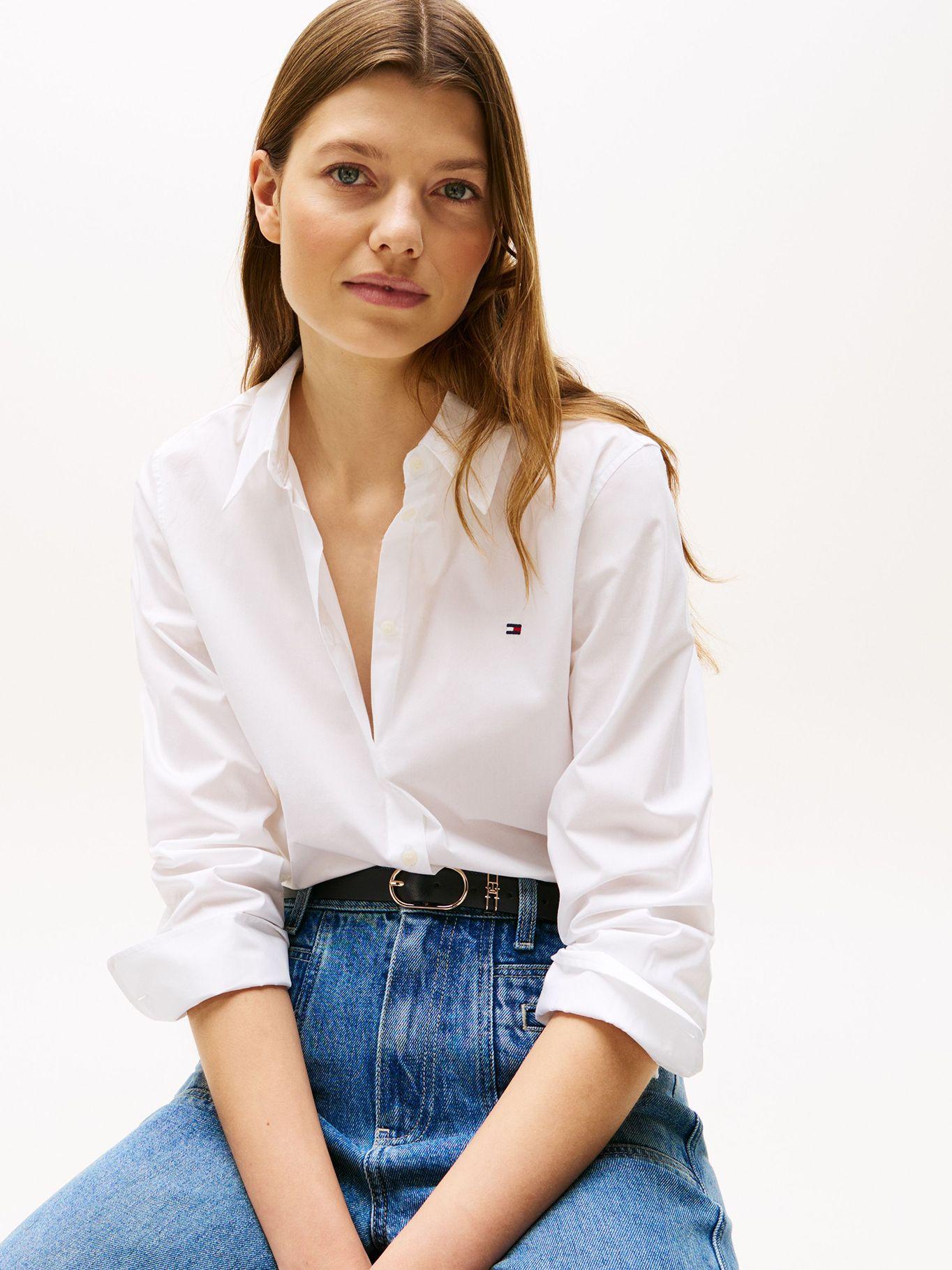 Camisa Stretch De Corte Regular 3A Blanco Tommy Hilfiger-3